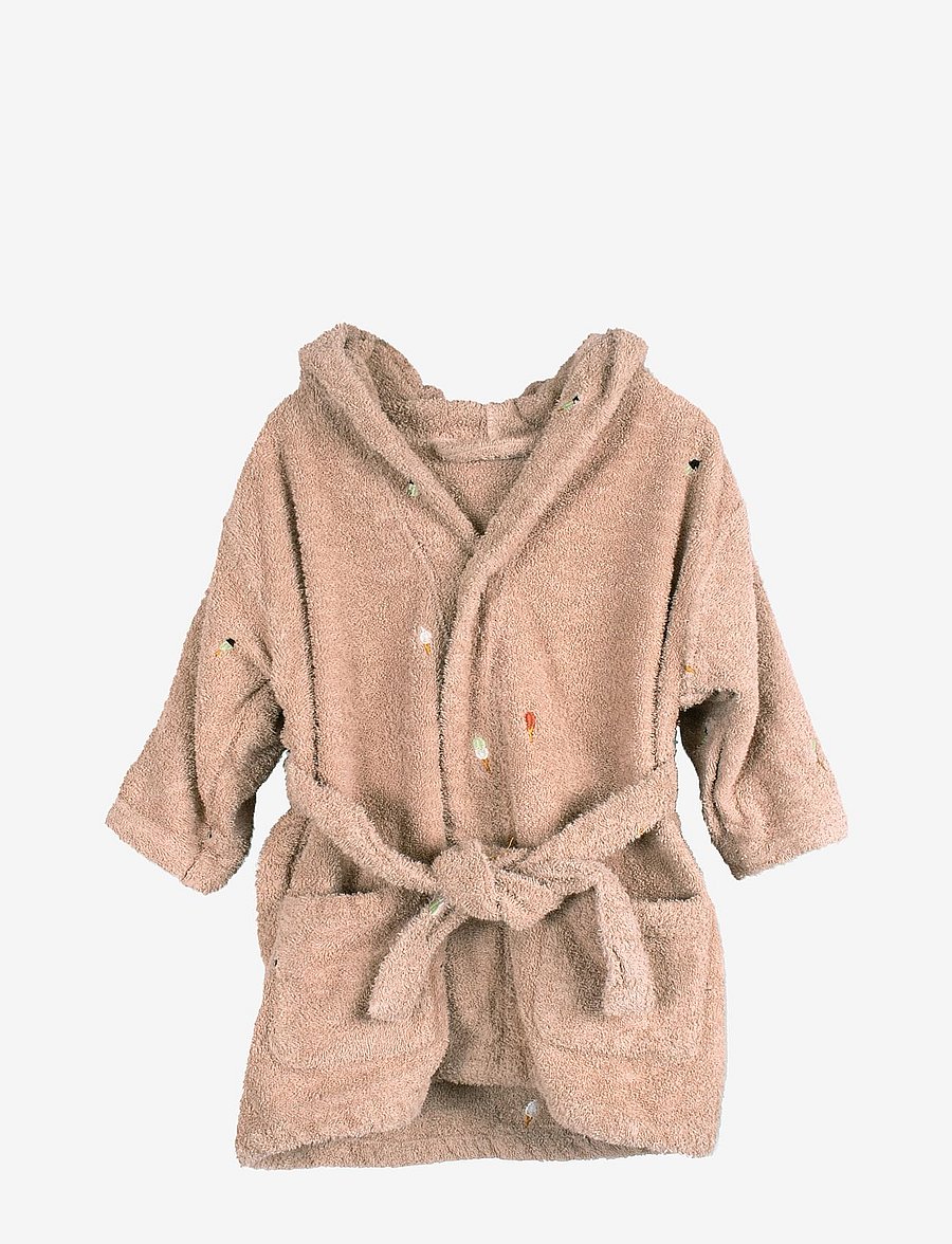 Filibabba - Embroidered bathrobe 1-2 years - Frappé - peignoirs de bain - frappÉ - 0