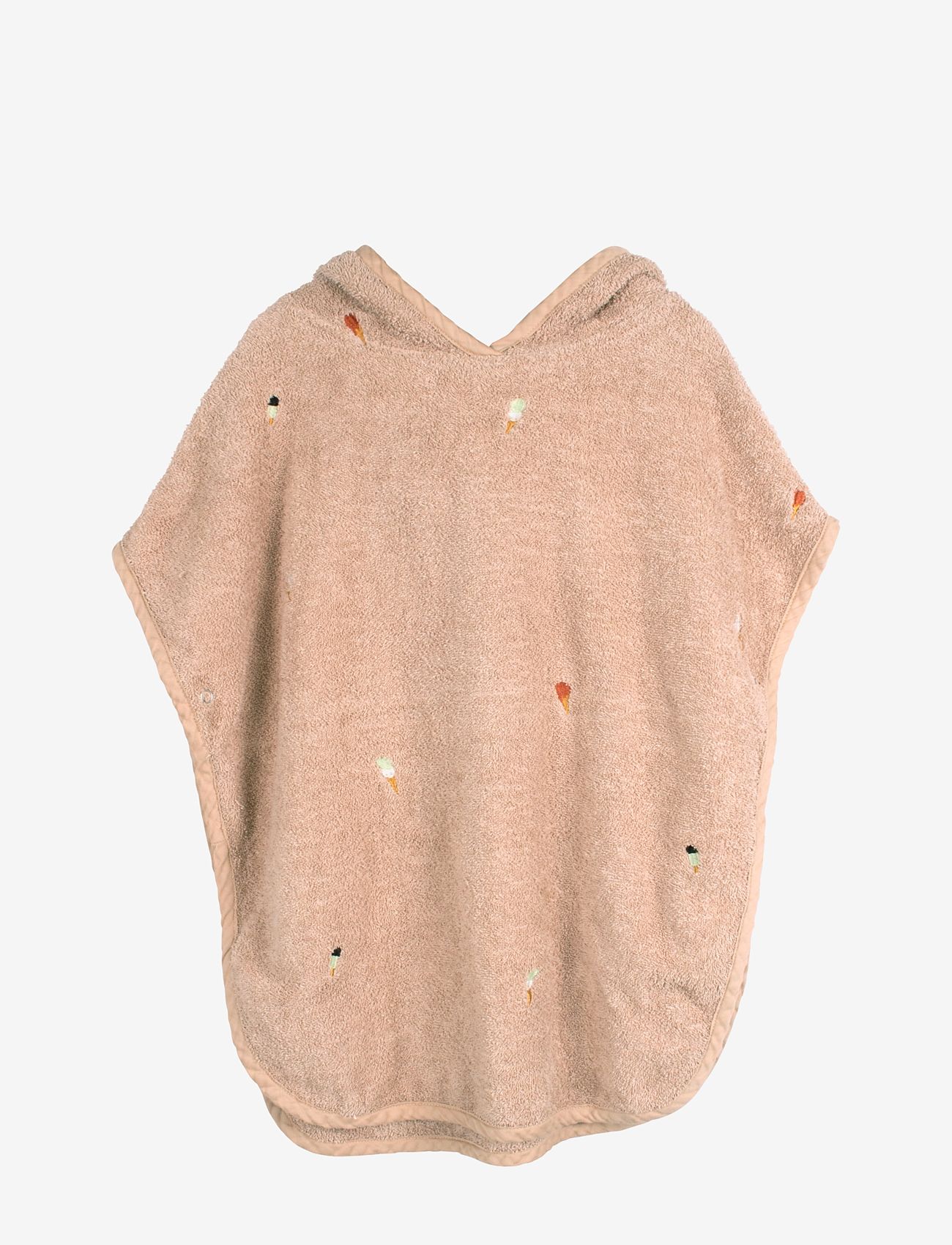 Filibabba Embroidered Beach Poncho Frappé, Bath Poncho, Koral, Str: ONE SIZE