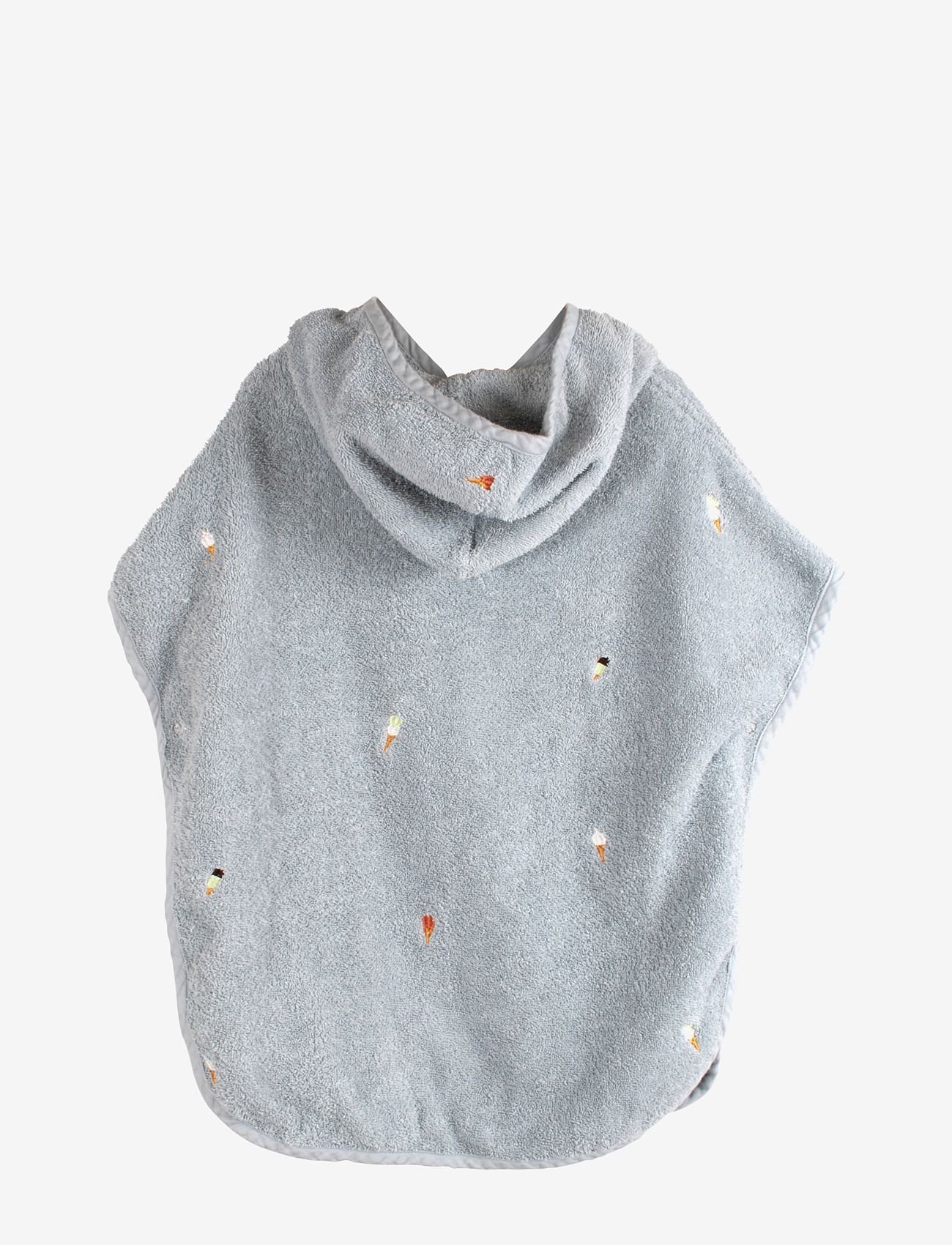 Filibabba - Embroidered beach poncho - Pearl Blue - bademäntel - pearl blue - 1