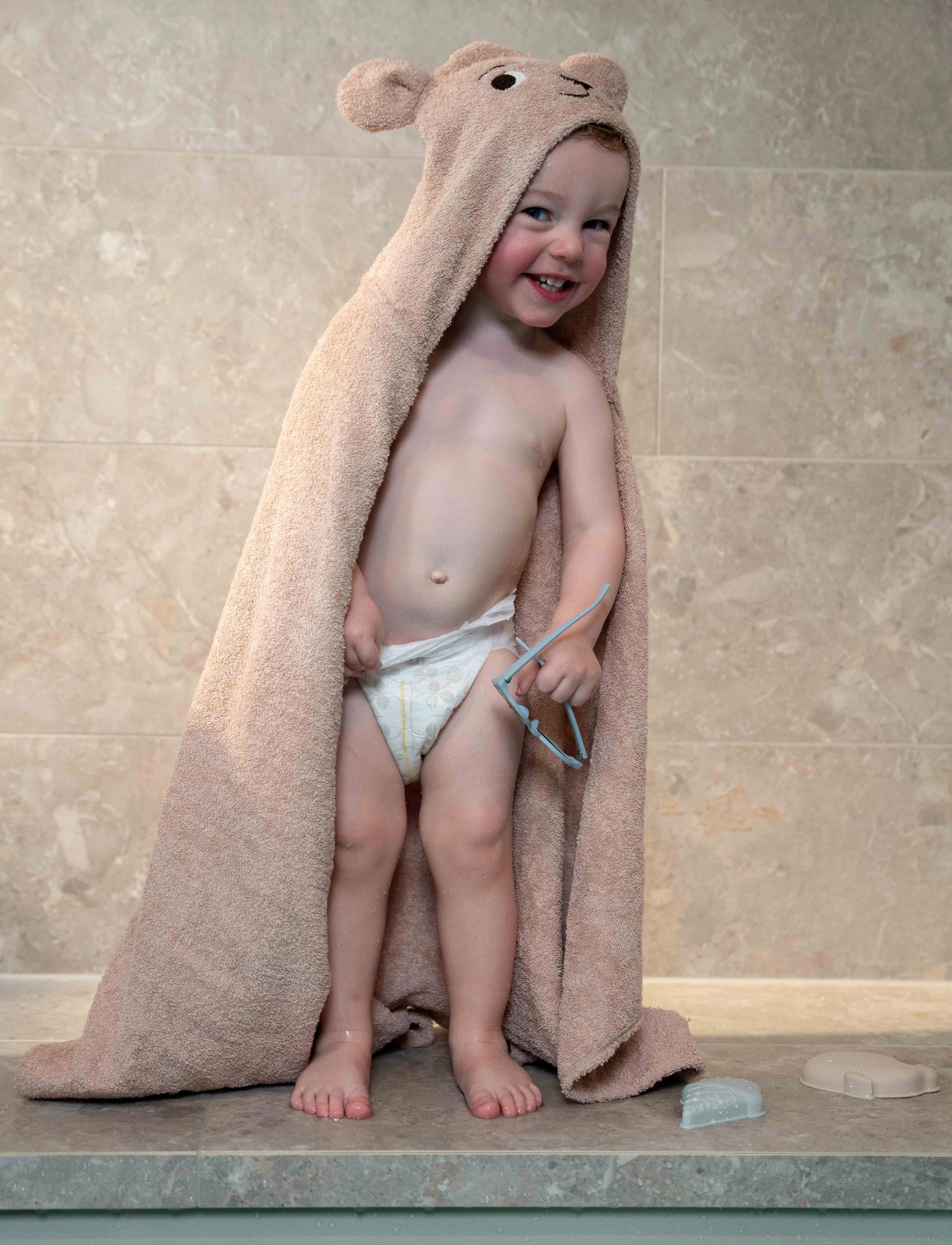 Filibabba - Bear hooded towel - handdoeken - multi coloured - 2