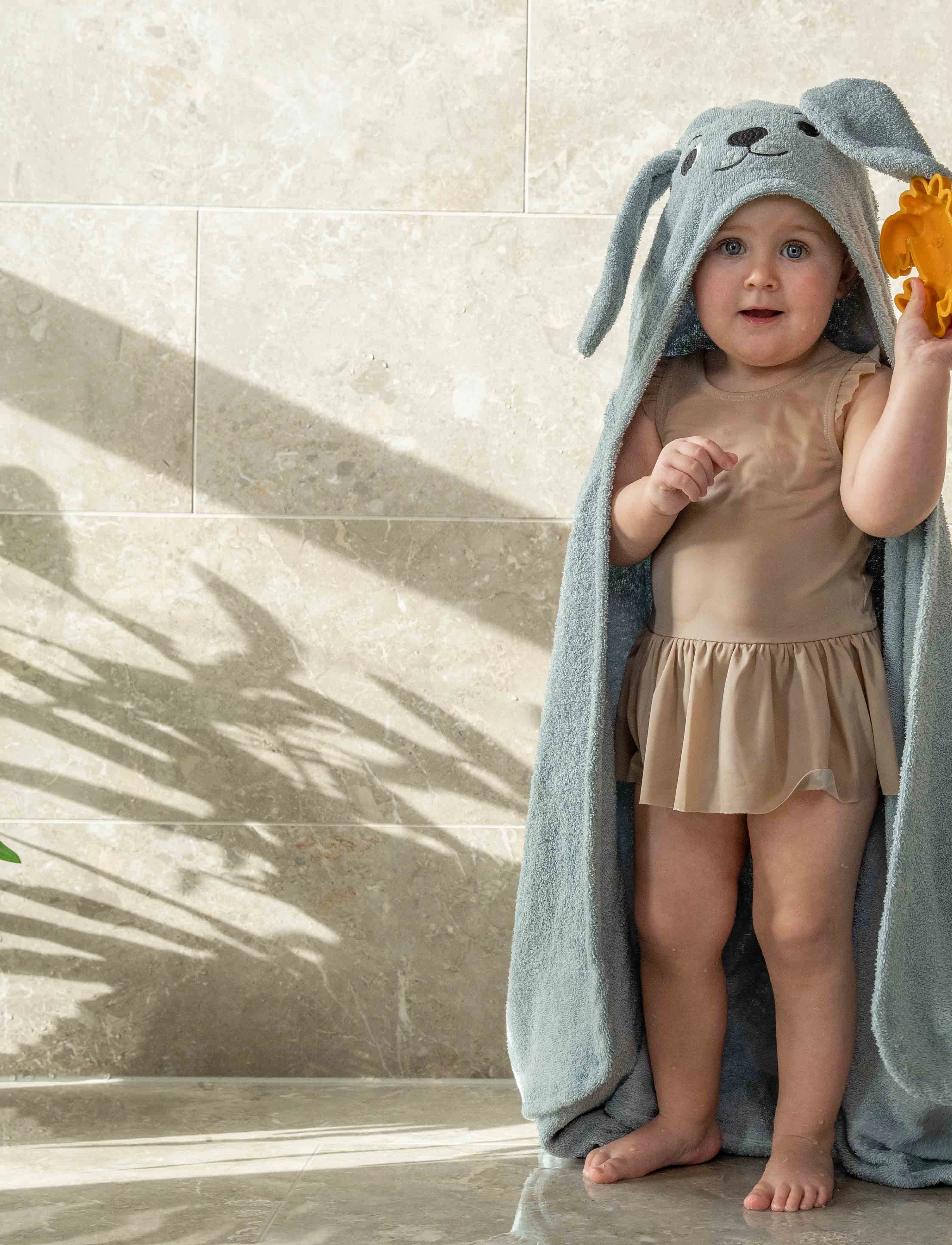 Filibabba Hare Hooded Towel, One Size, Towels & Cloths, Blau - Towels, Kinder