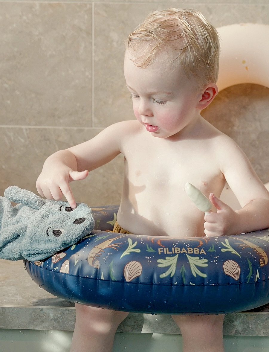 Filibabba - Hare baby bath mitt - musliinist lapid - multi coloured - 3