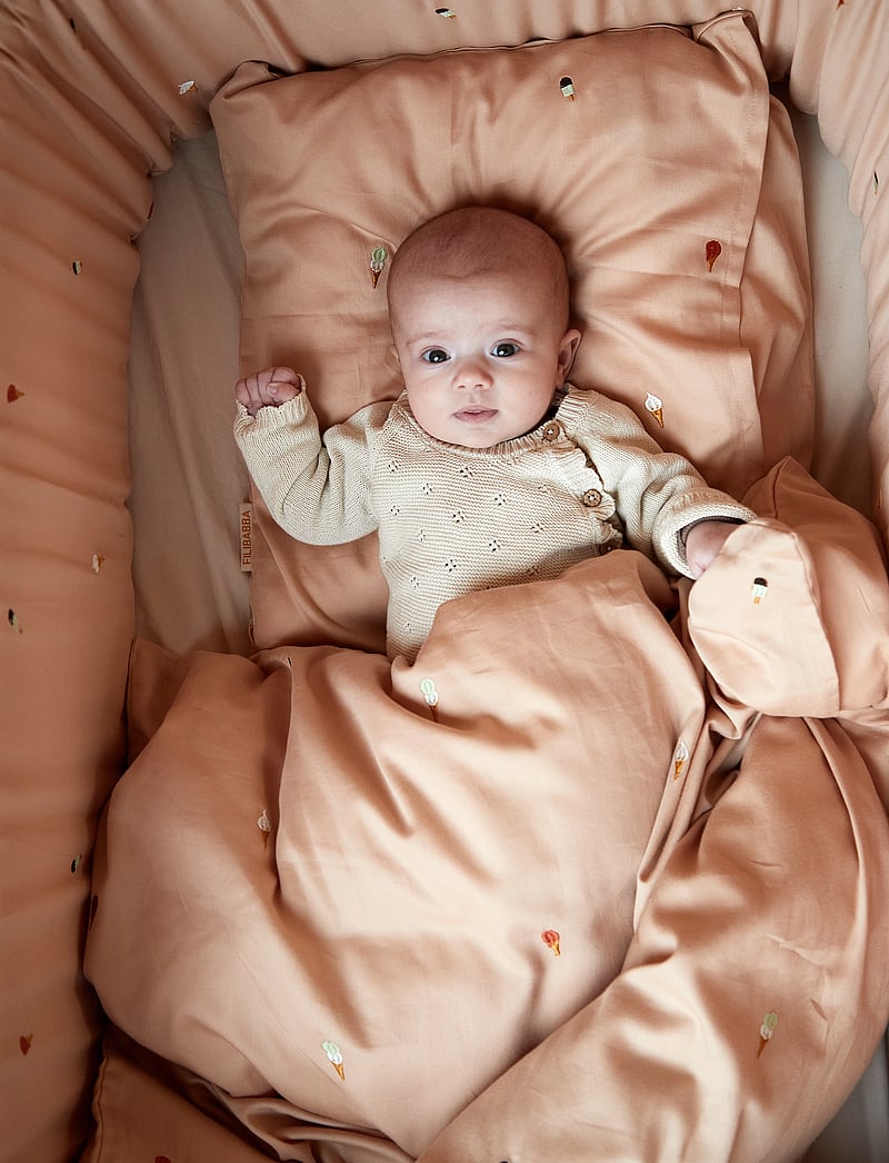 Filibabba - Baby Bedlinen – Embroidered Cool Summer Design – Frappé - bettwäsche-set - frappÉ - 0