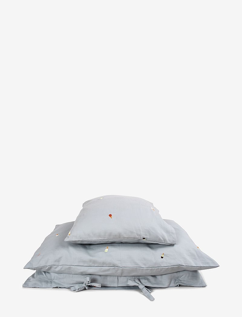 Filibabba - Baby Bedlinen – Embroidered Cool Summer Design – Pearl B - bettwäsche-set - pearl blue - 2