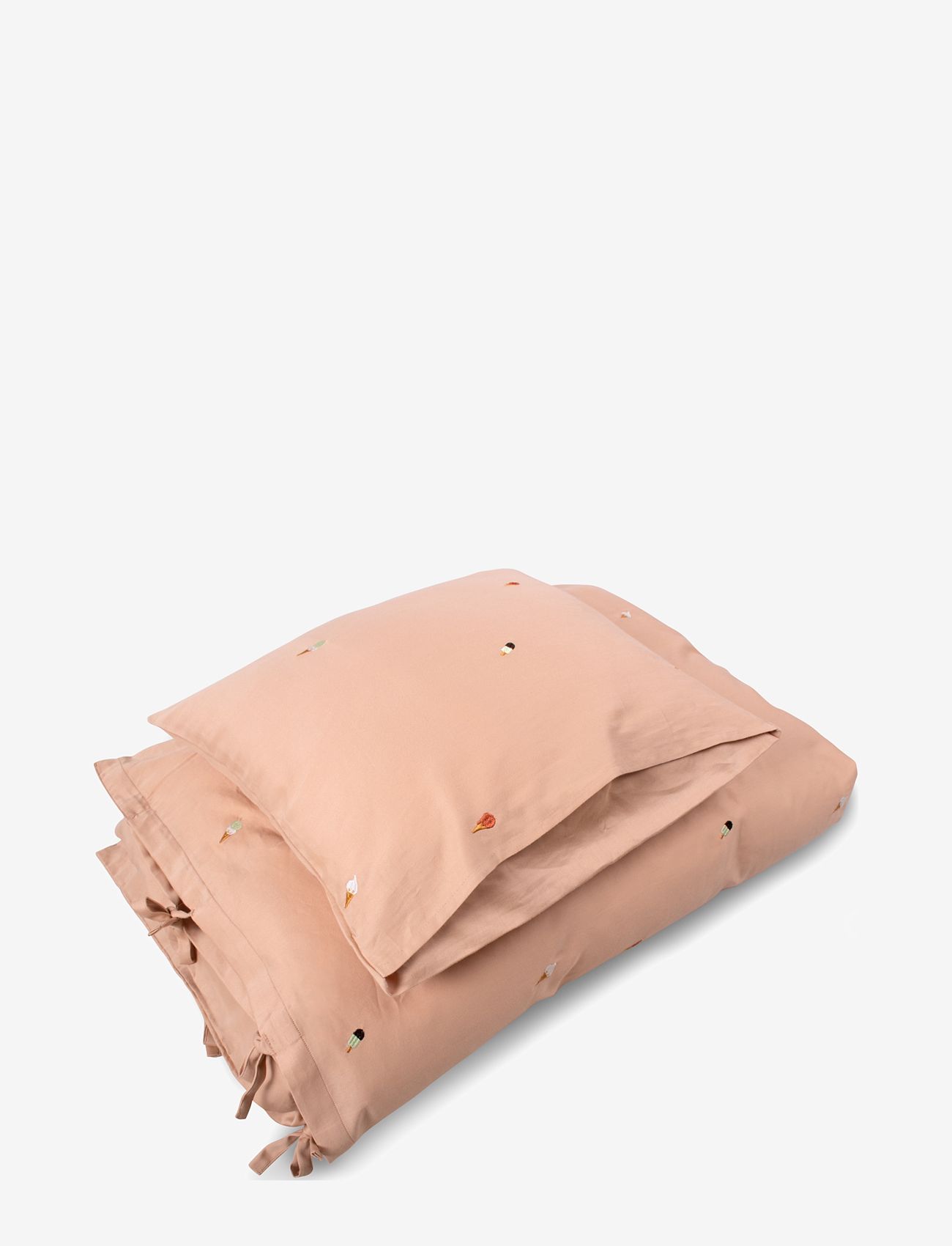 Filibabba - Junior Bedlinen – Embroidered Cool Summer Design – Frapp - sengetøj - frappÉ - 0