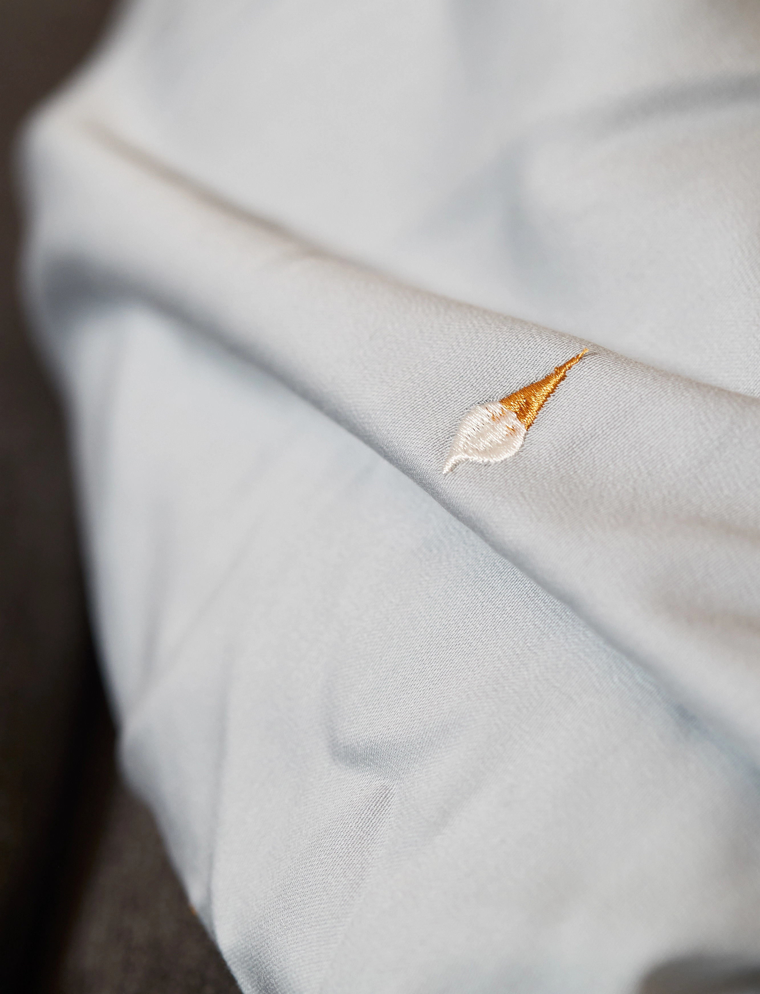 Filibabba - Junior Bedlinen – Embroidered Cool Summer Design – Pearl - sengesæt - pearl blue - 4