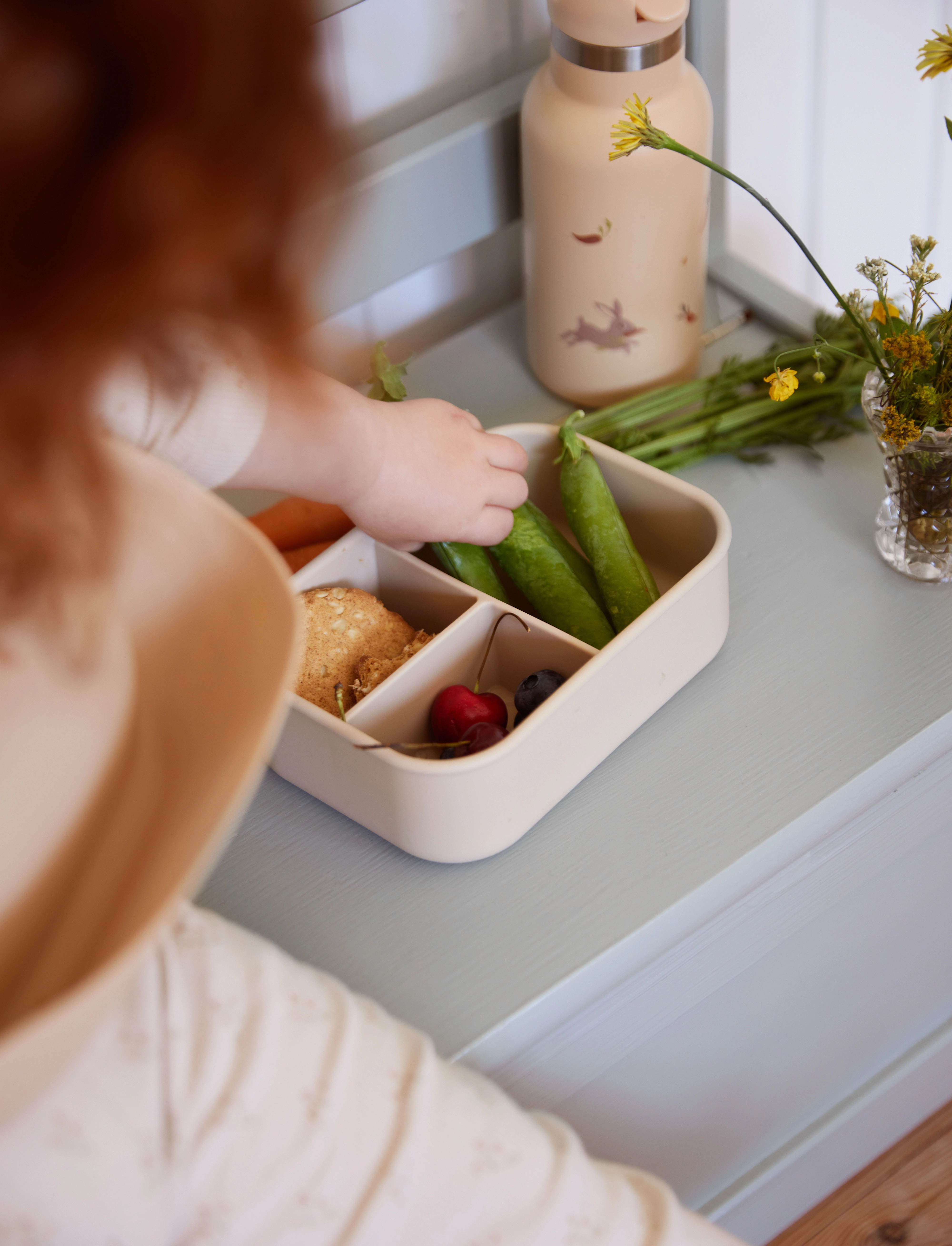 Filibabba Madkasse I Silikone Toasted Almond, One Size, Meal Time, Rosa - Lunch Boxes, Kinder