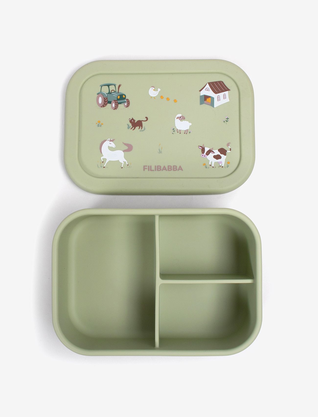 Filibabba - Silicone lunchbox - Bog Green - laveste priser - multi coloured - 1