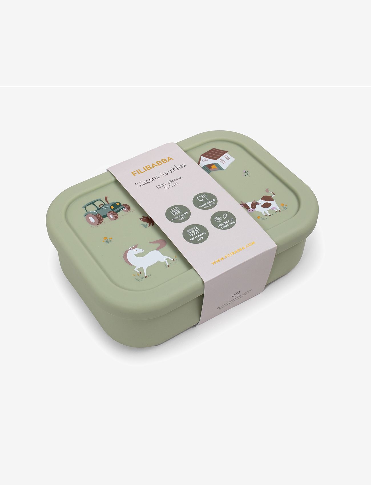 Filibabba - Madkasse i silikone - Bog Green - nestisbox - multi coloured - 2