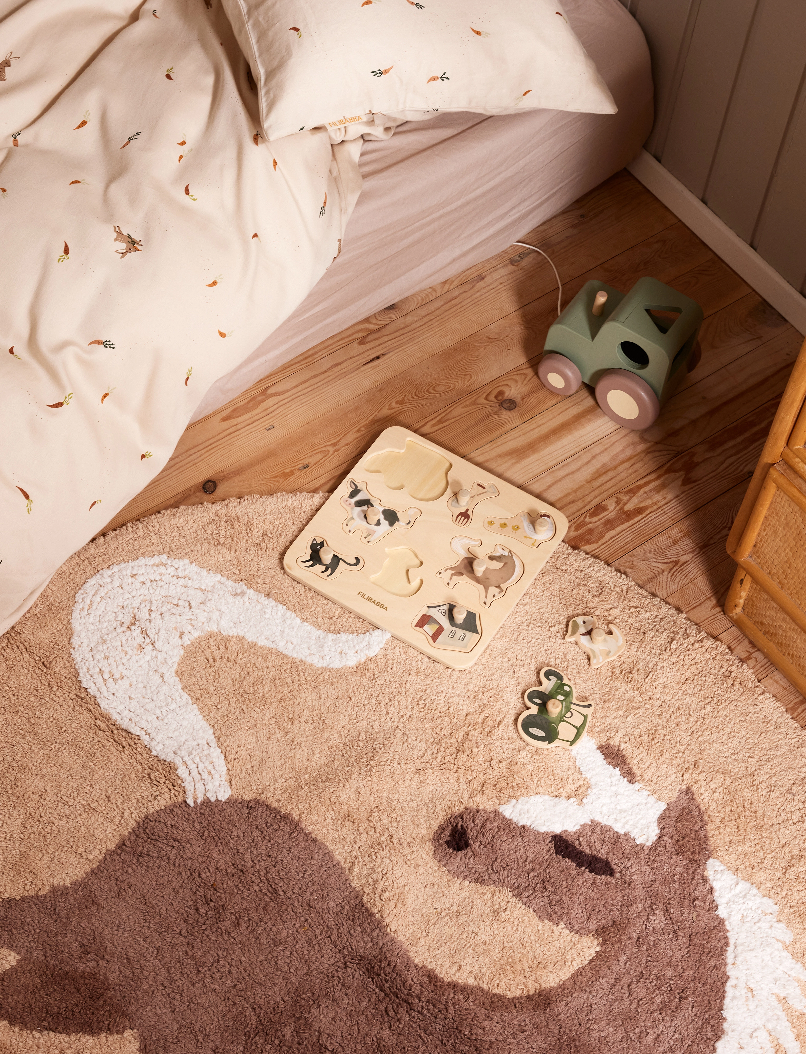 Filibabba - Baby bed linen GOTS - Carrot Thief - rúmfatasett - multi coloured - 5