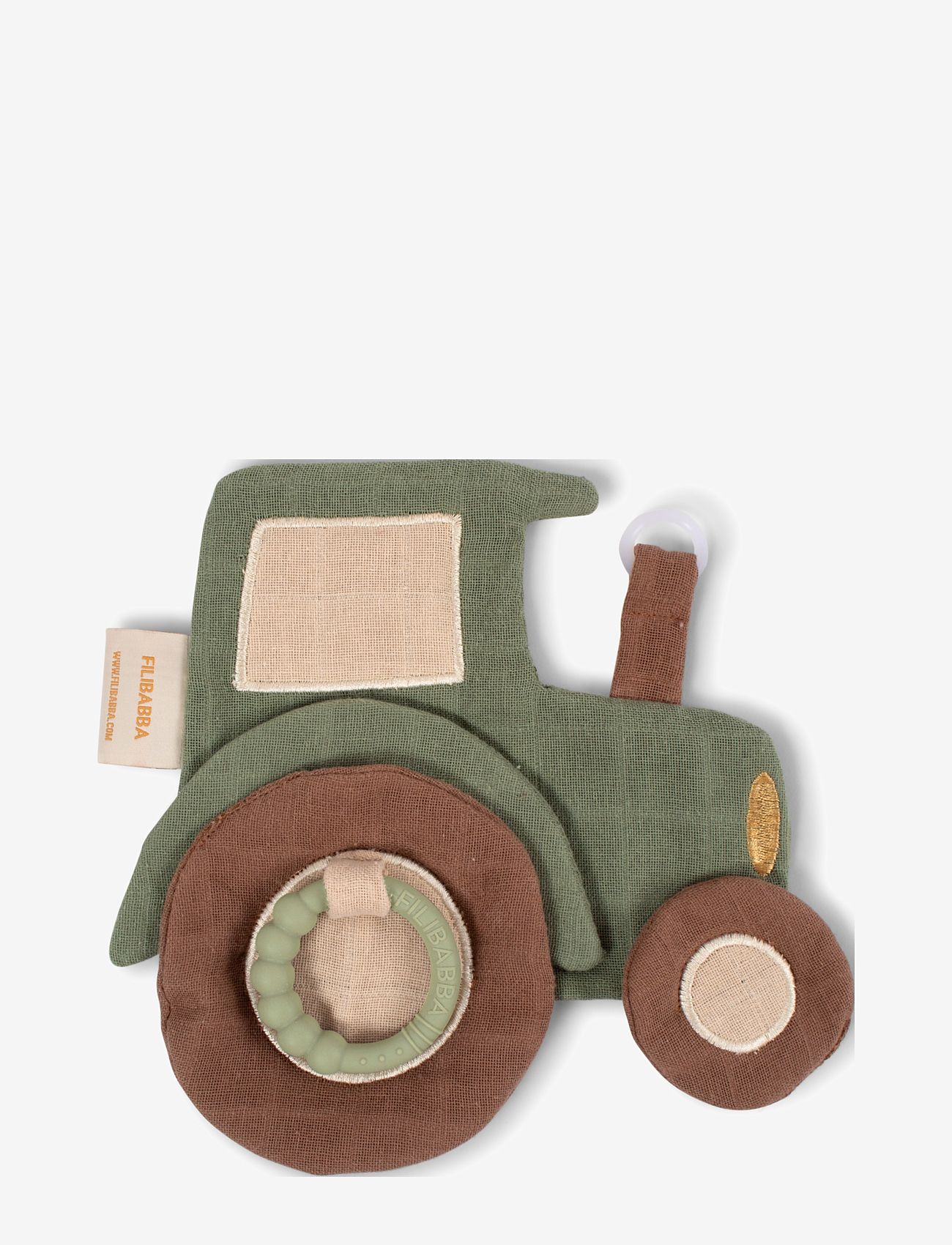 Filibabba - Comfort Blanket with Teether - Tractor - kosekluter - multi coloured - 0