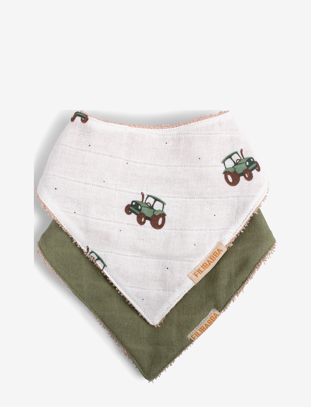 Filibabba - Bandana bib 2-pack - Tractor - dry bibs - multi coloured - 1