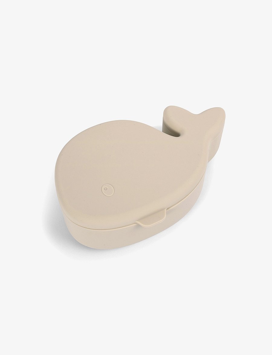 Filibabba - Snackbox - Hvalen Christian - Toasted Almond - matlådor - beige - 1