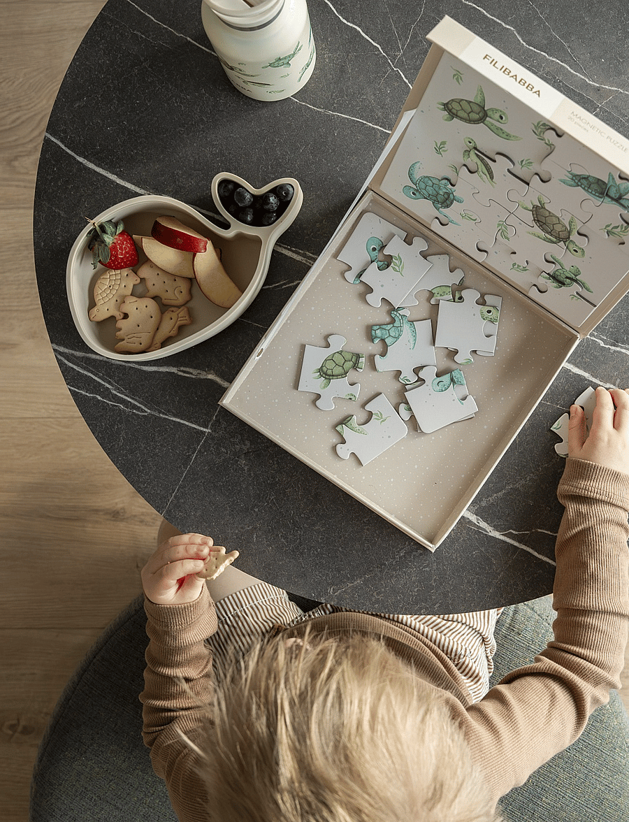 Filibabba - Snackbox - Hvalen Christian - Toasted Almond - matlådor - beige - 0