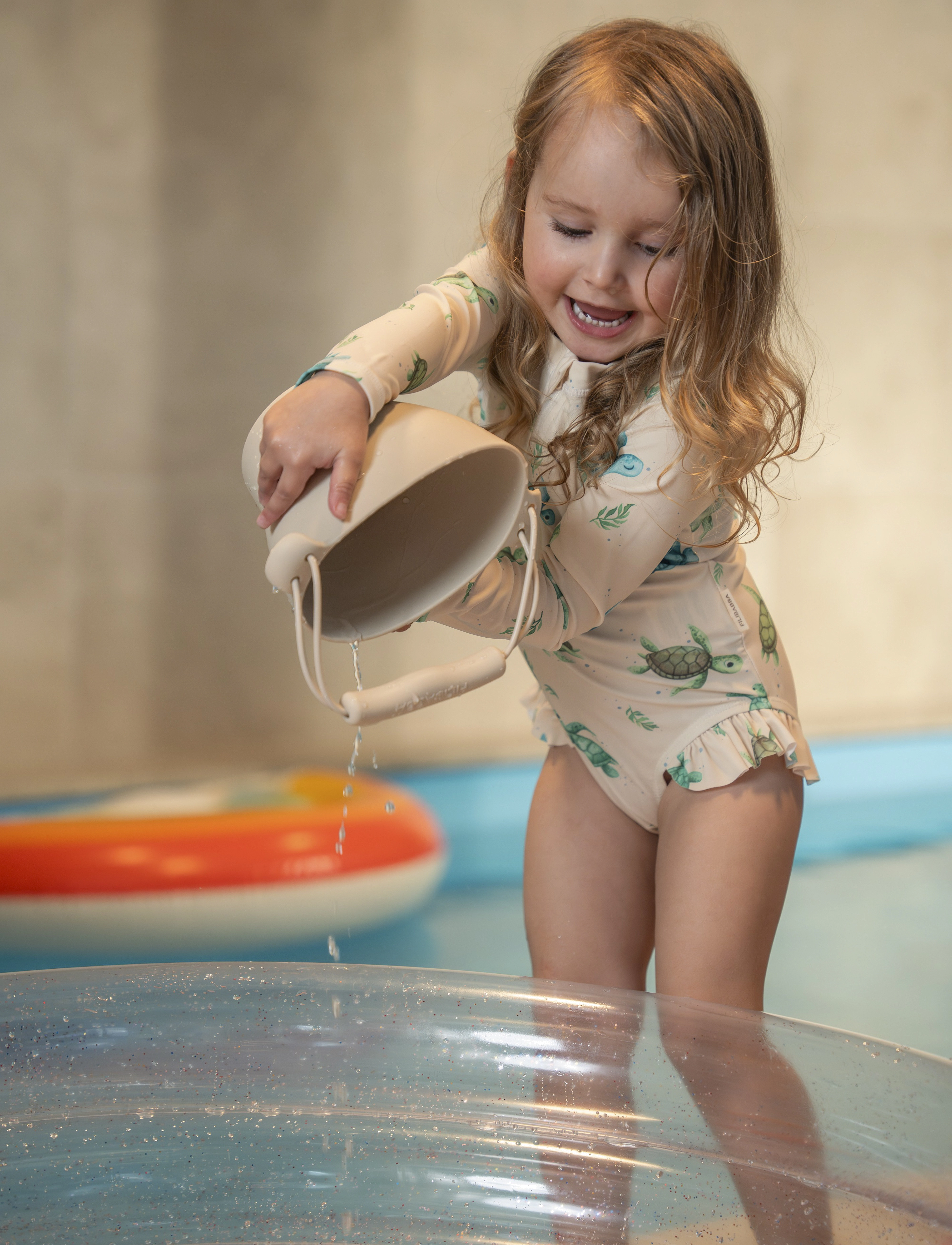 Filibabba - Vilje – UV-dragt LS 1-2 år – First Swim - uimapuvut - beige - 4