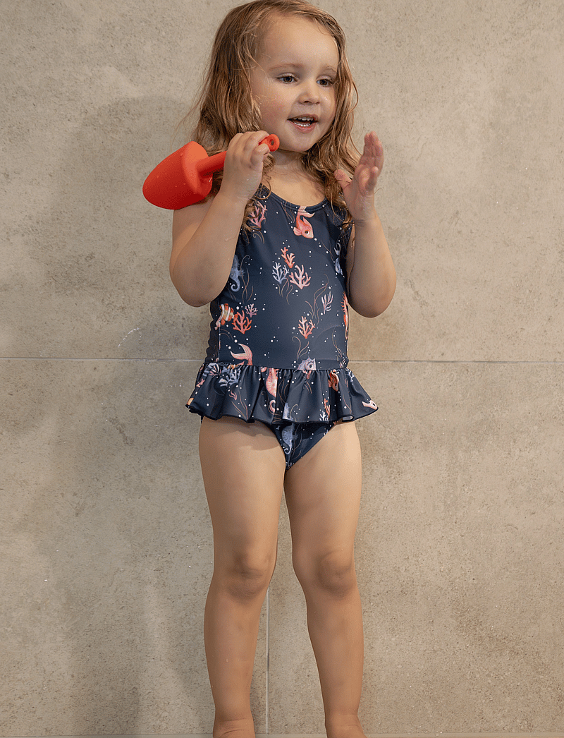 Filibabba - Eva – Badedragt 1-2 år – Rainbow Reef - badeanzüge - blue - 0