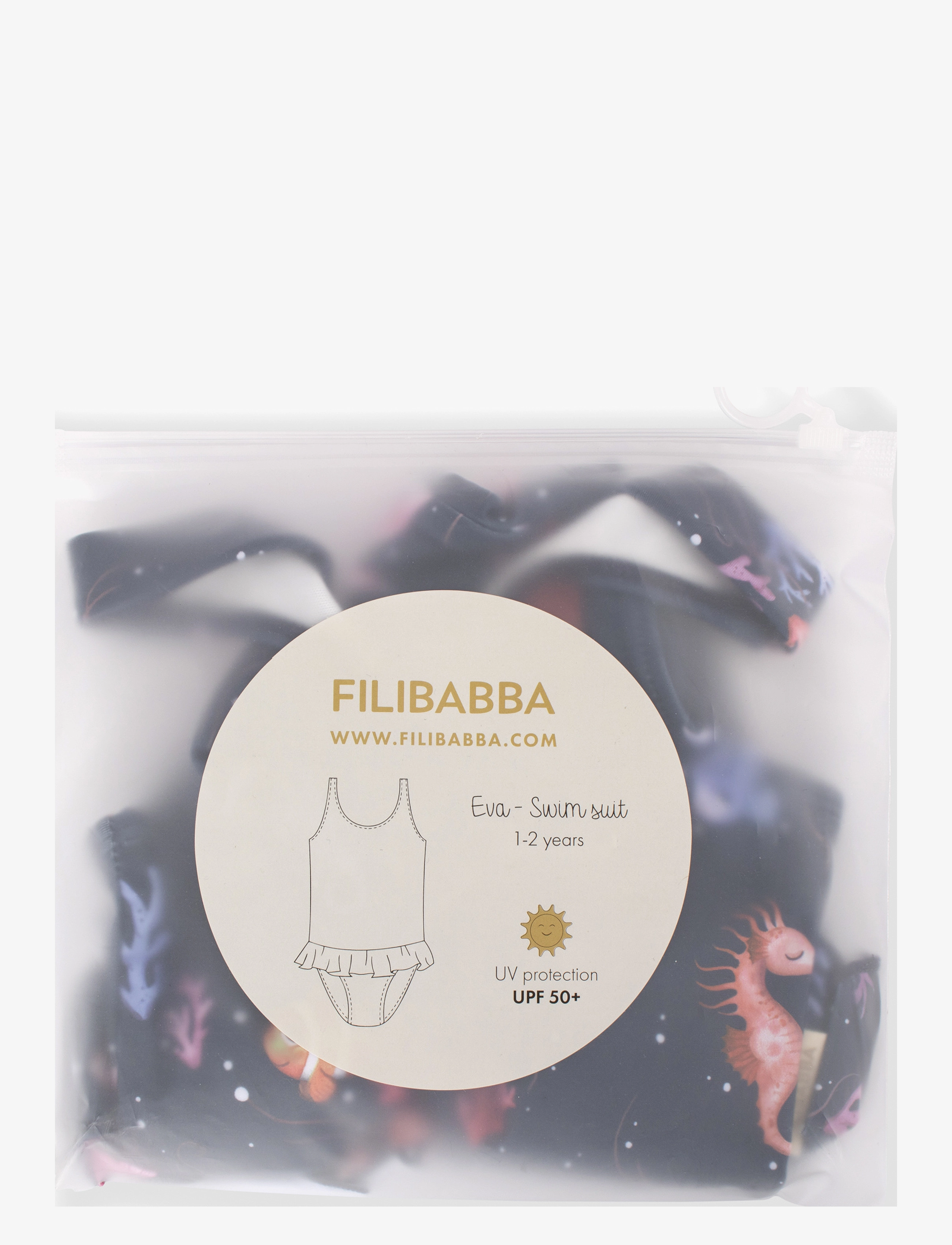 Filibabba - Eva – Badedragt 1-2 år – Rainbow Reef - badedragter - blue - 3