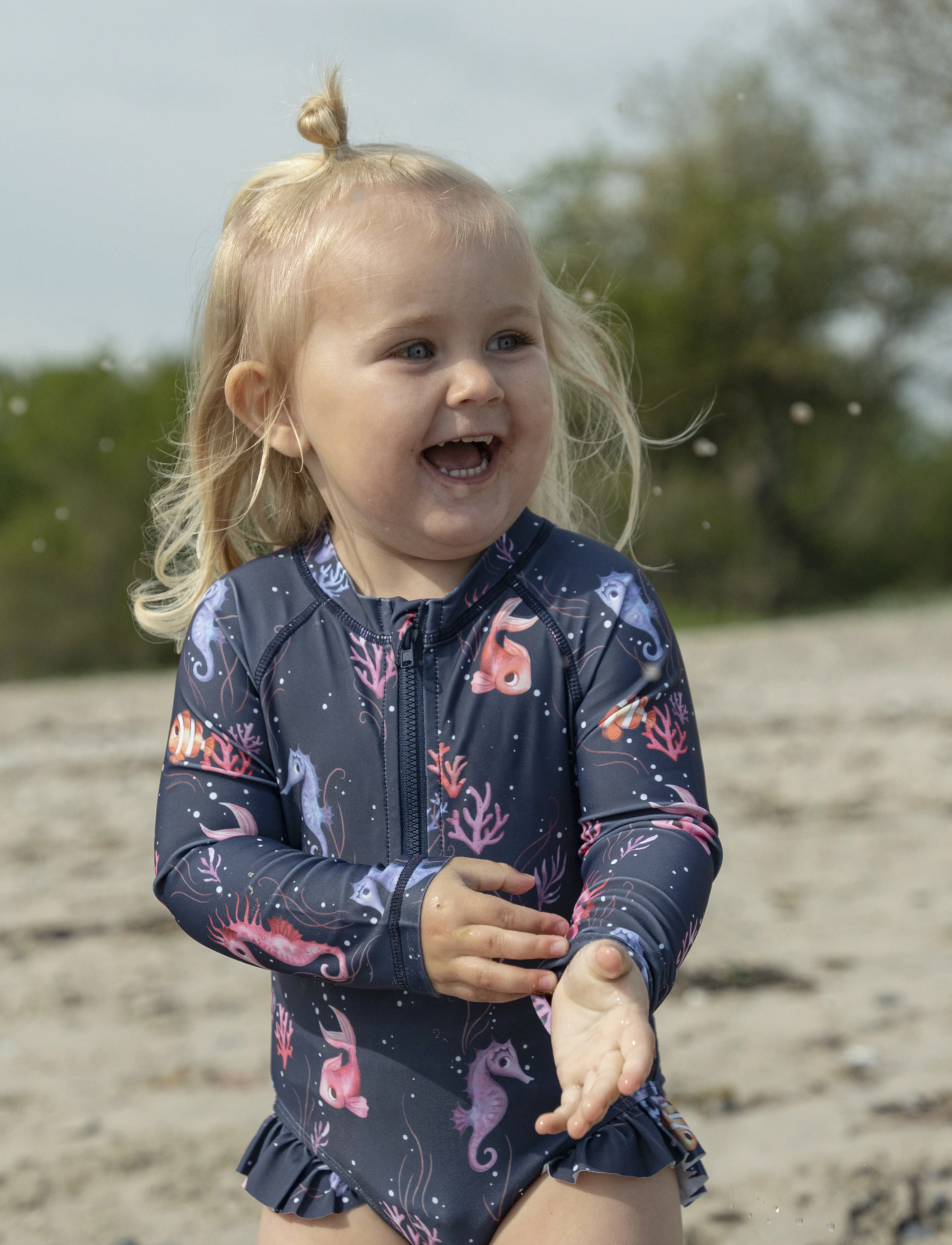 Filibabba Vilje – Uv-Dragt Ls 1-2 År Rainbow Reef, 80-92, Uv Clothing, Blau - Suits, Kinder