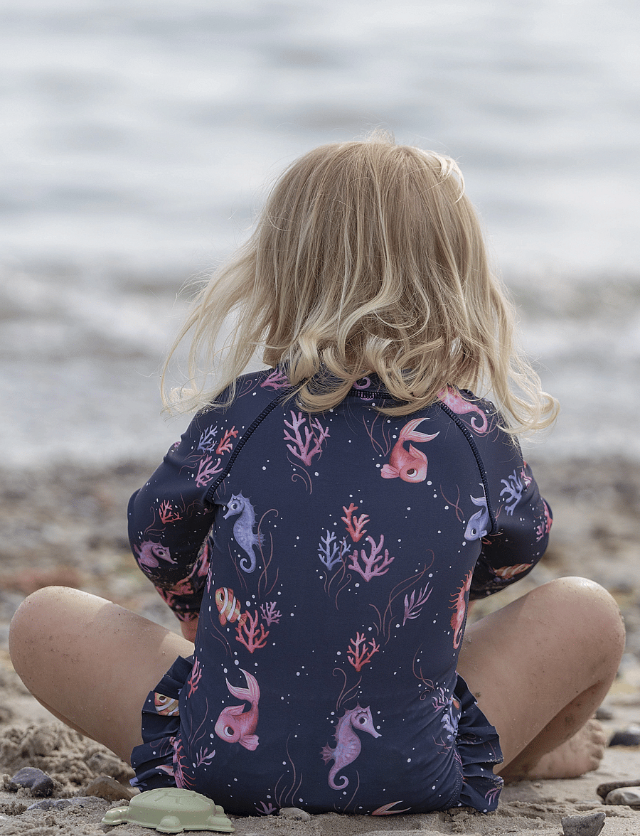 Filibabba - Vilje – UV-dragt LS 1-2 år – Rainbow Reef - badeanzüge - blue - 4