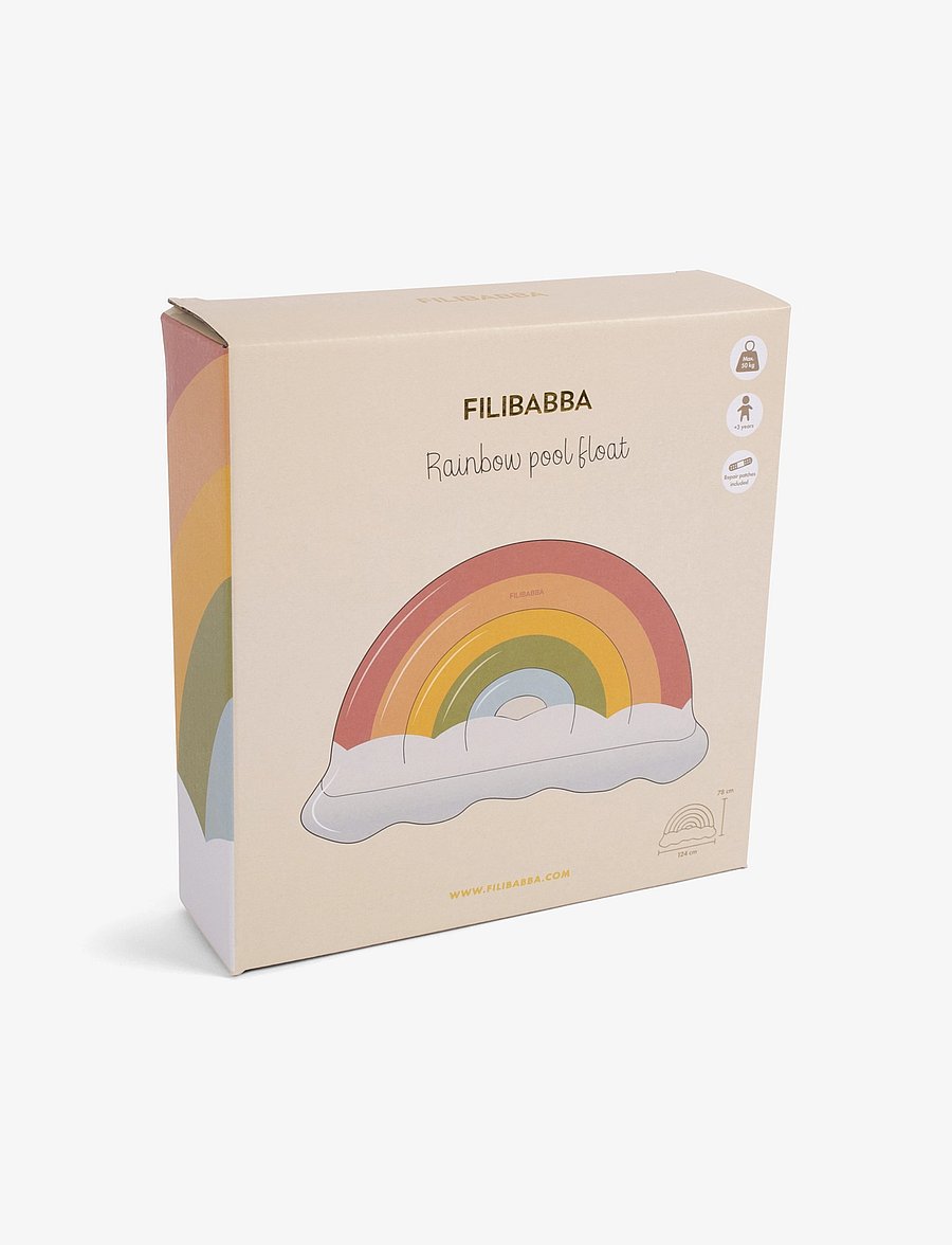 Filibabba - Bademadras - Farverig regnbue - schwimmringe & luftmatratzen - multicolor - 2