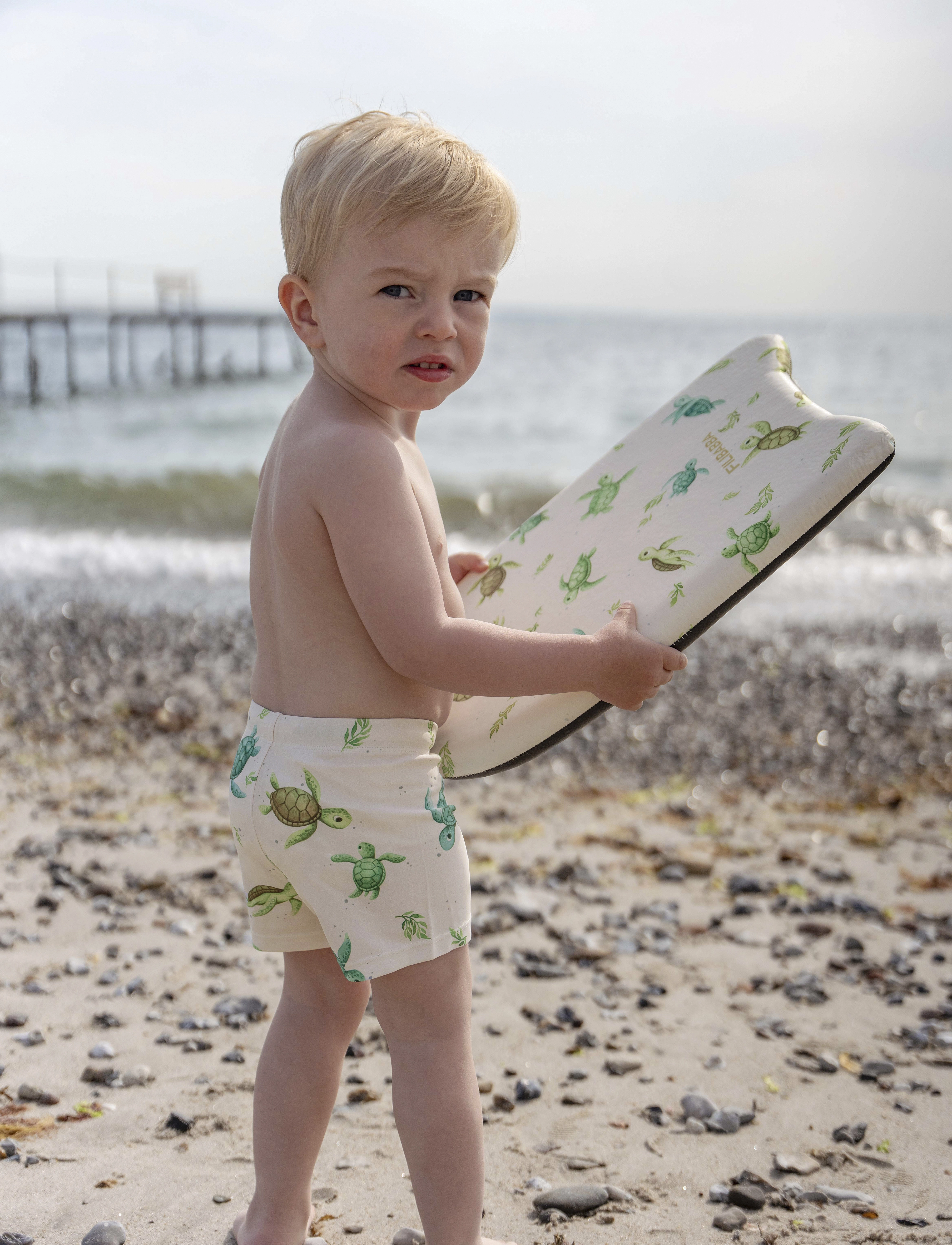 Filibabba Orla – Badeshorts 3-4 År First Swim, 98-104, Bademode, Beige - Swimshorts, Kinder