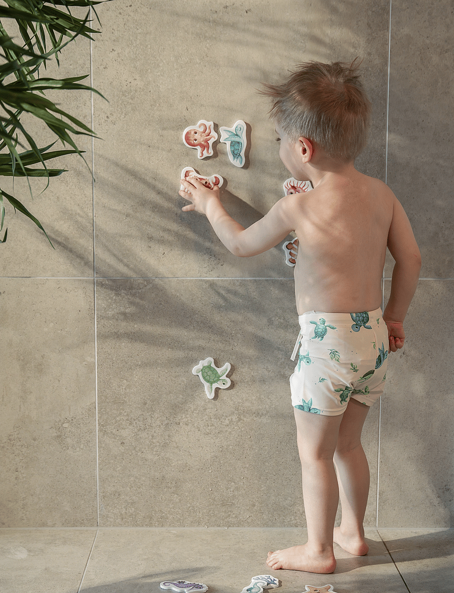 Filibabba - Orla – Badeshorts 3-4 år – First Swim - badehosen - beige - 5