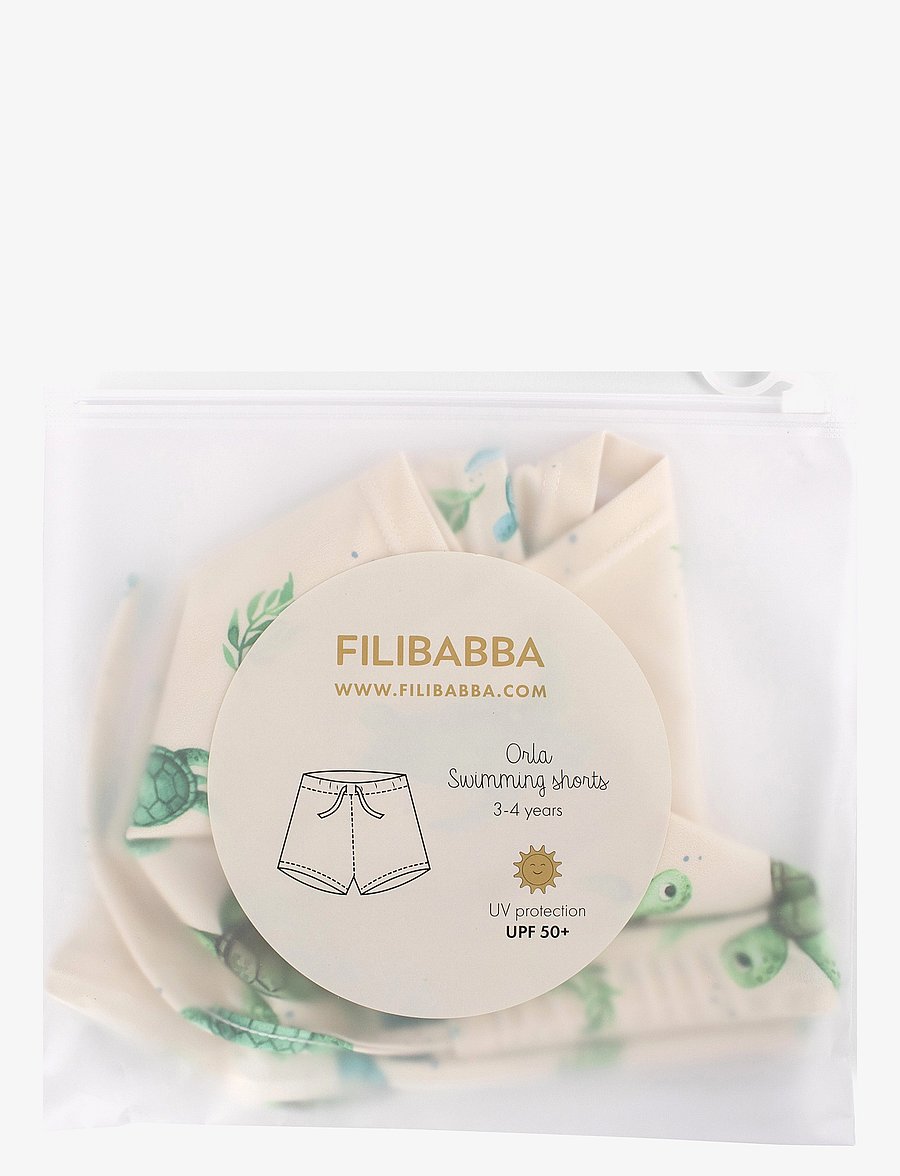 Filibabba - Orla – Badeshorts 3-4 år – First Swim - badehosen - beige - 3