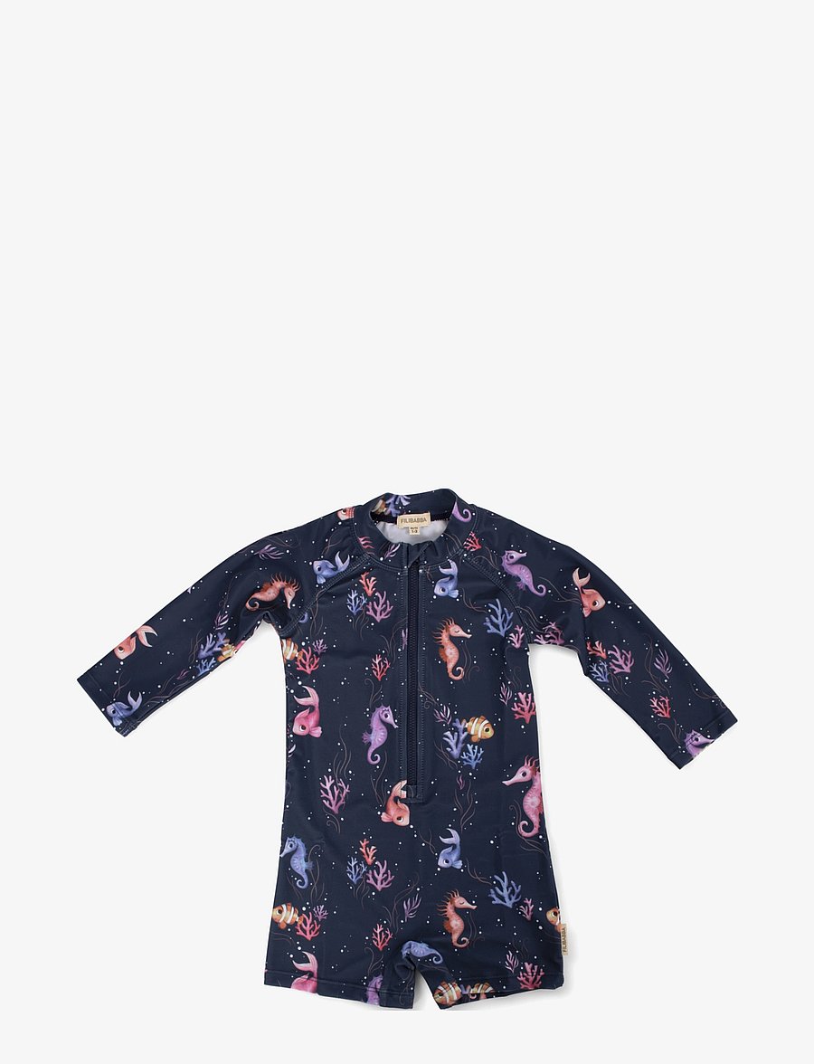 Filibabba - Villads – UV-dragt LS 3-4 år – Rainbow Reef - badeanzüge - blue - 1