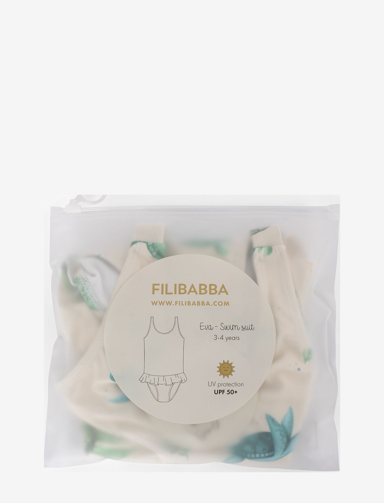 Filibabba - Eva – Badedragt 3-4 år – First Swim - badedragter - beige - 3