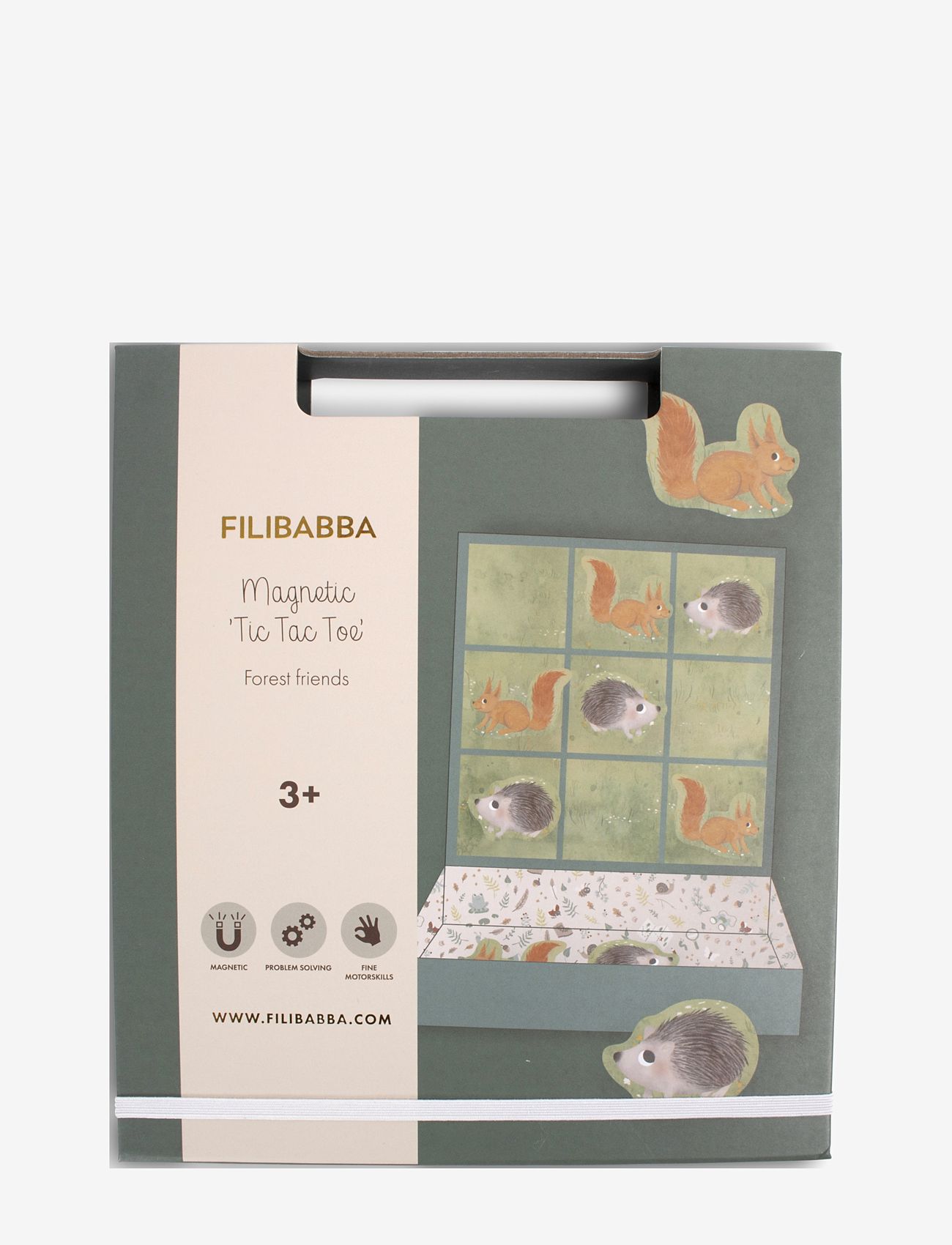 Filibabba - Magnetisk "Tre på stribe" - Skovens dyr - tre i rad - multicoloure - 2