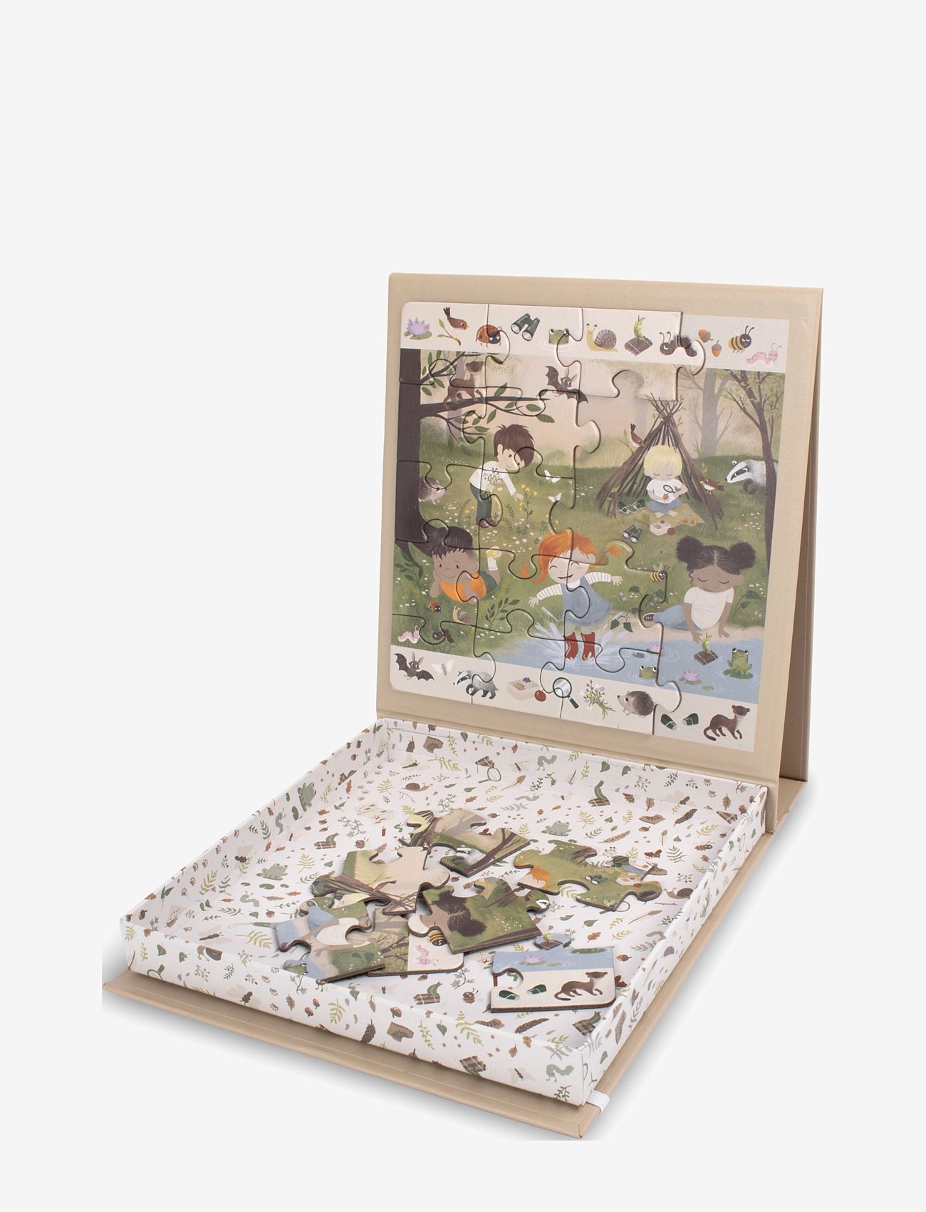 Filibabba - Magnetisk spil - Puslespil "Eventyr i skoven" - wooden puzzles - multicoloure - 1