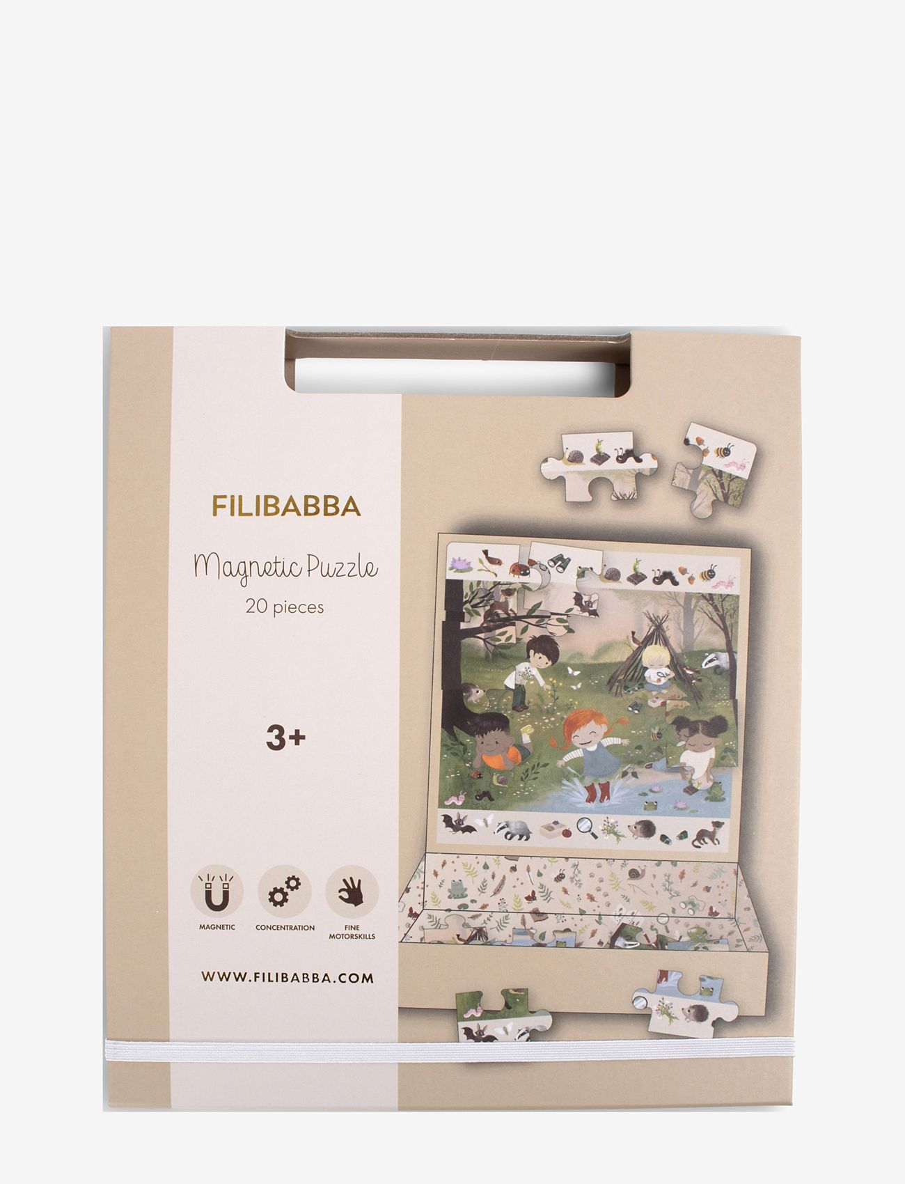 Filibabba - Magnetisk spil - Puslespil "Eventyr i skoven" - wooden puzzles - multicoloure - 2