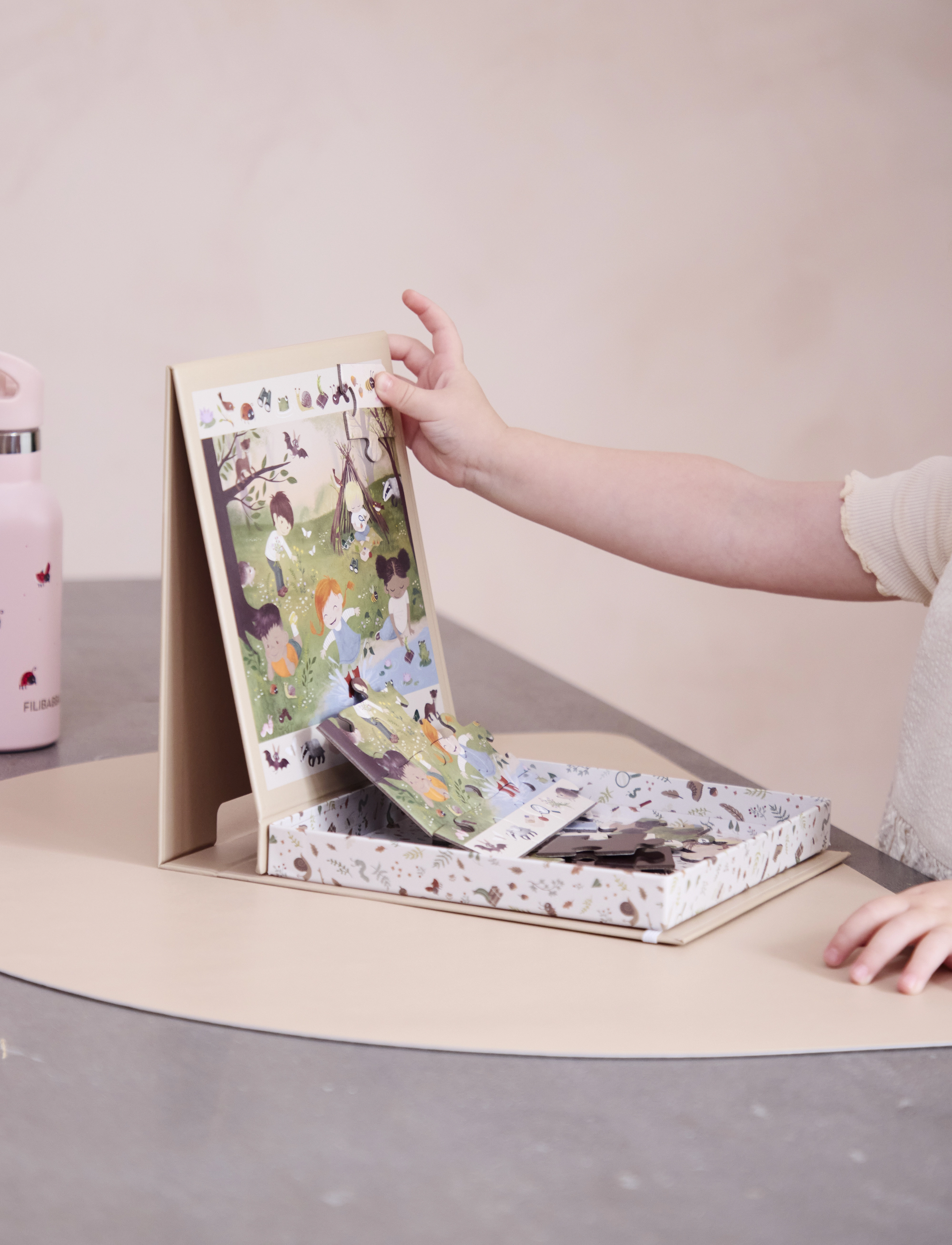Filibabba Magnetisk Spil Puslespil "Eventyr I Skoven", One Size, Puzzles, Mehrfarbig/gemustert - Wooden Kinder