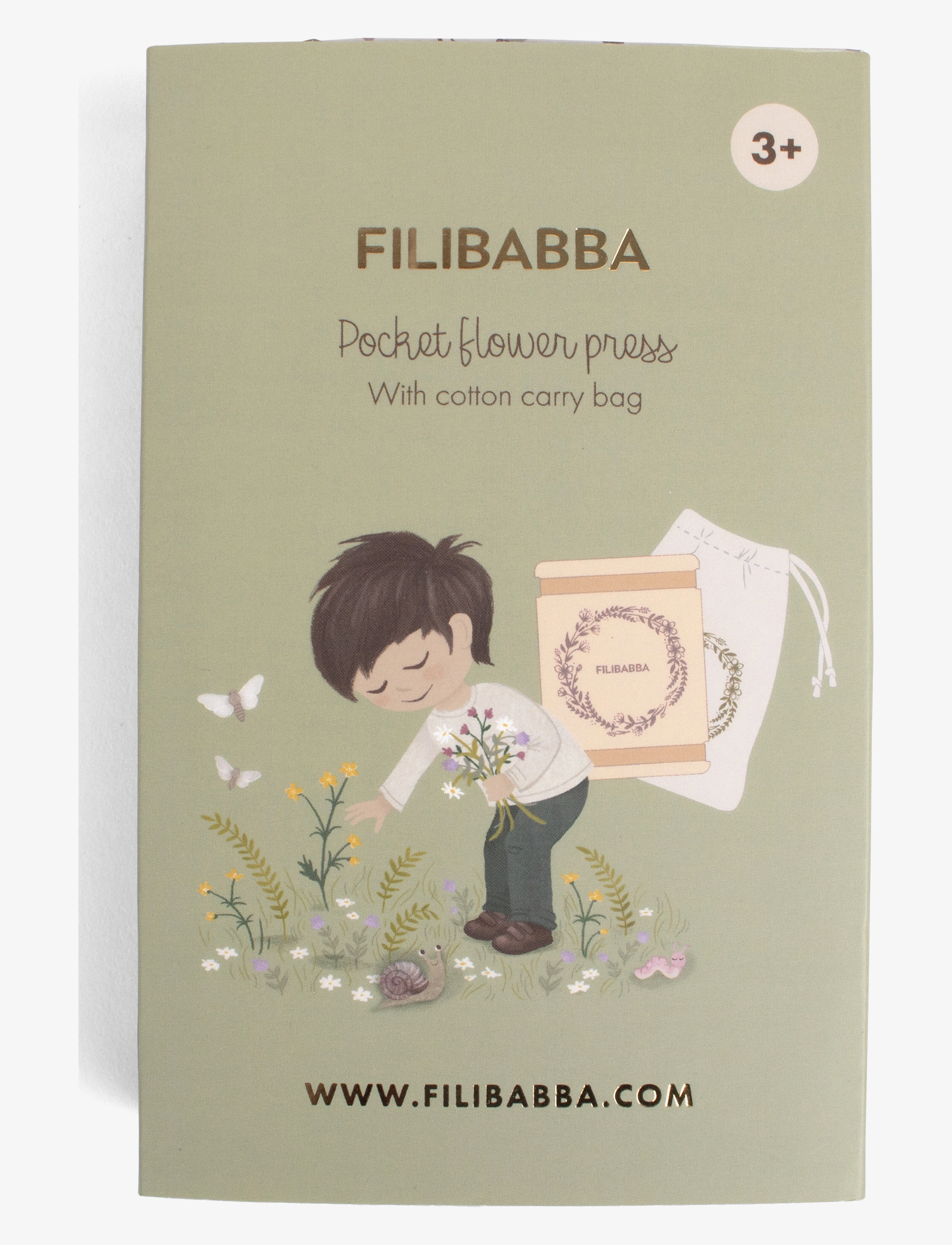 Filibabba Mini blomsterpresse - 4 for 3 - BROWN / multi