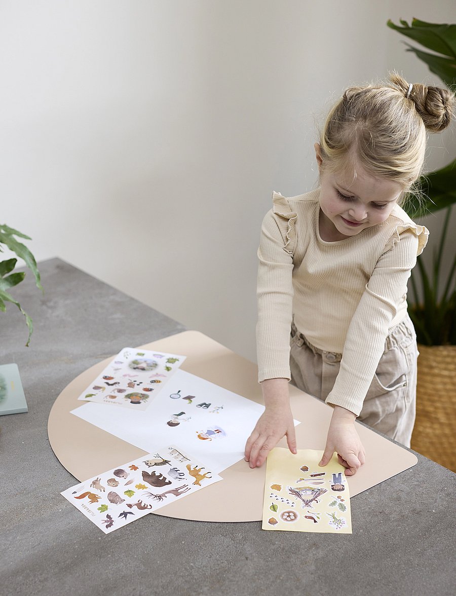 Filibabba - Dækkeserviet - Warm Grey - beige - 1