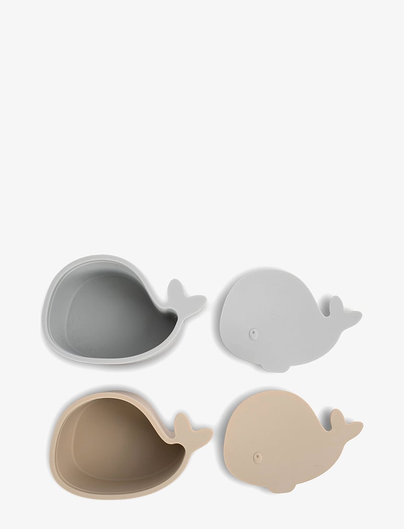 Filibabba - Sæt med 2 små snackbokse - Hvalen Christian - Pearl Blue - schüsseln - multicoloure - 2