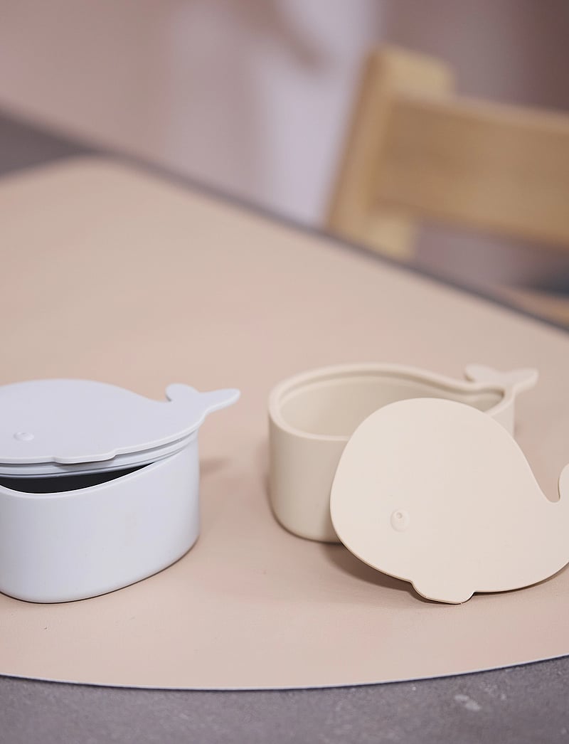 Filibabba - Sæt med 2 små snackbokse - Hvalen Christian - Pearl Blue - schüsseln - multicoloure - 0