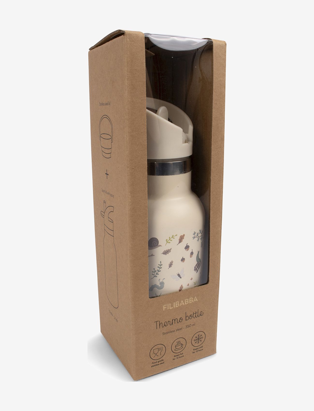 Filibabba - Drikkeflaske i rustfrit stål - Little Wonders - vandflasker - white - 3