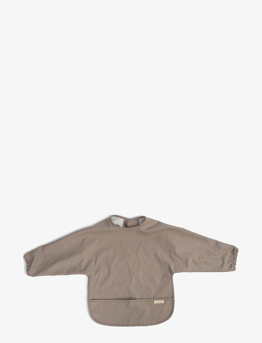 Filibabba - Hagesmæk m. ærmer - Warm Grey - langarmlätzchen - beige - 3