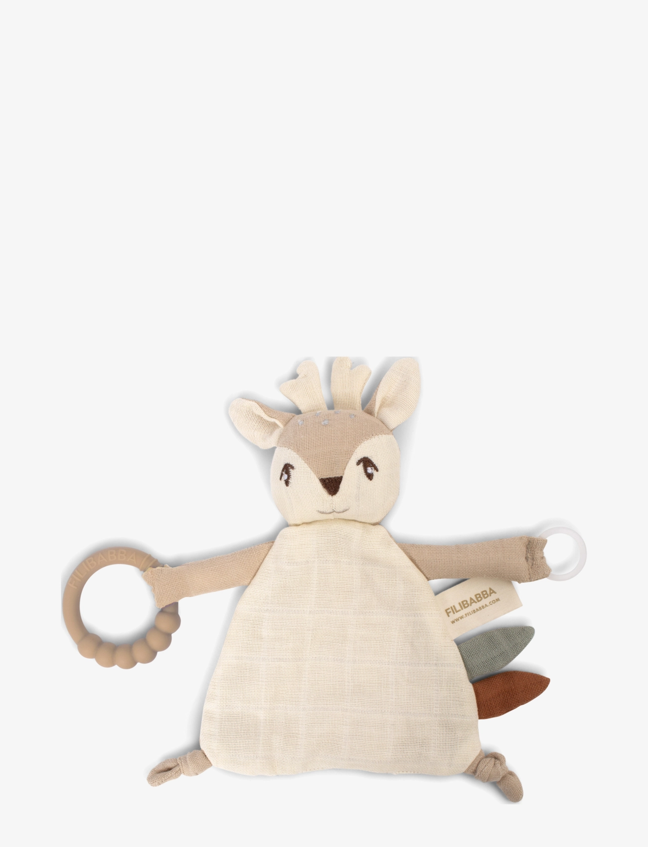 Filibabba Nusseklud med bidering - Dådyret Fawn - Bitleksaker - BEIGE / beige