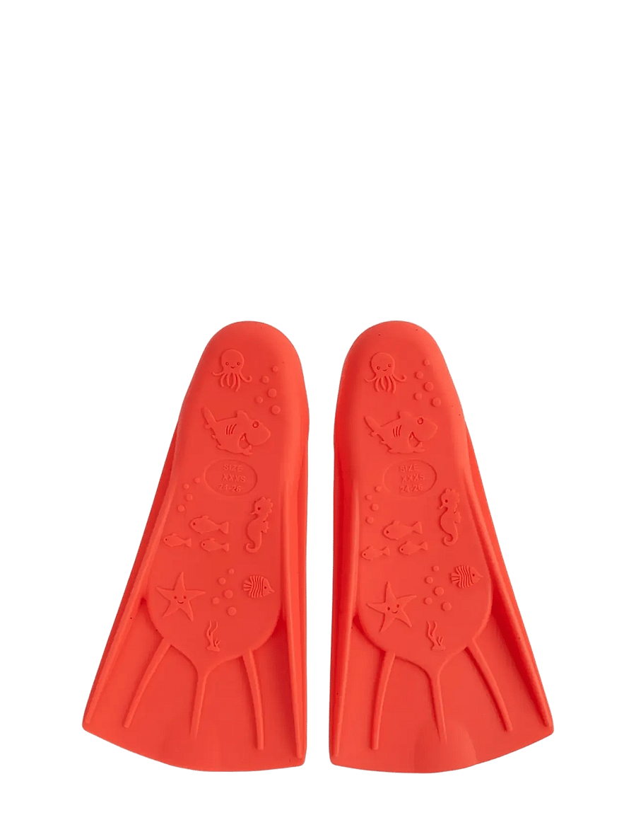 Filibabba - Svømmefødder str. 24-26 - Warm Red - sund aukahlutir - red - 2