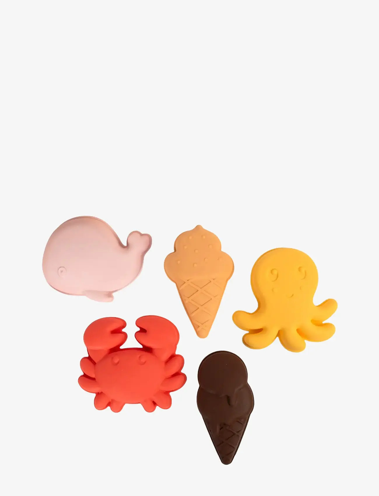 Filibabba - Silikone sandforme 5 stk. - Peach Mix - badleksaker - multi coloured - 1