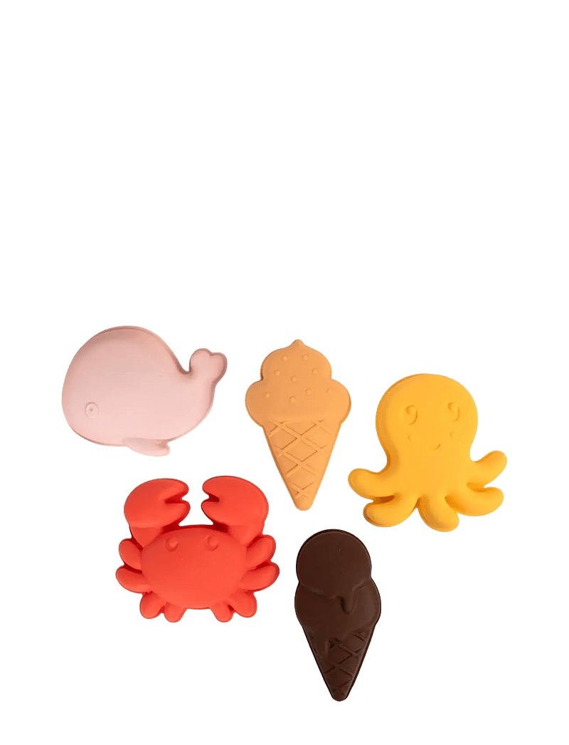 Filibabba - Silikone sandforme 5 stk. - Peach Mix - multi coloured - 1