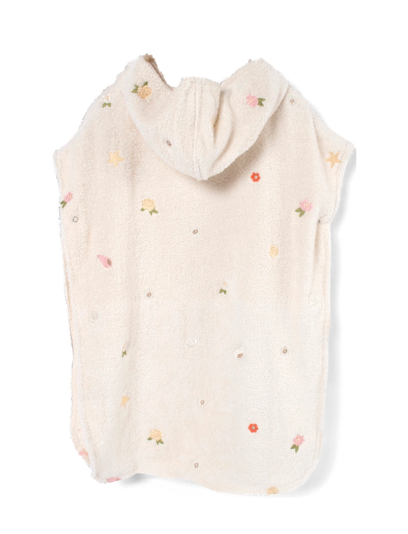 Filibabba - Embroidered beach poncho GOTS - Ocean Blossom - white - 2