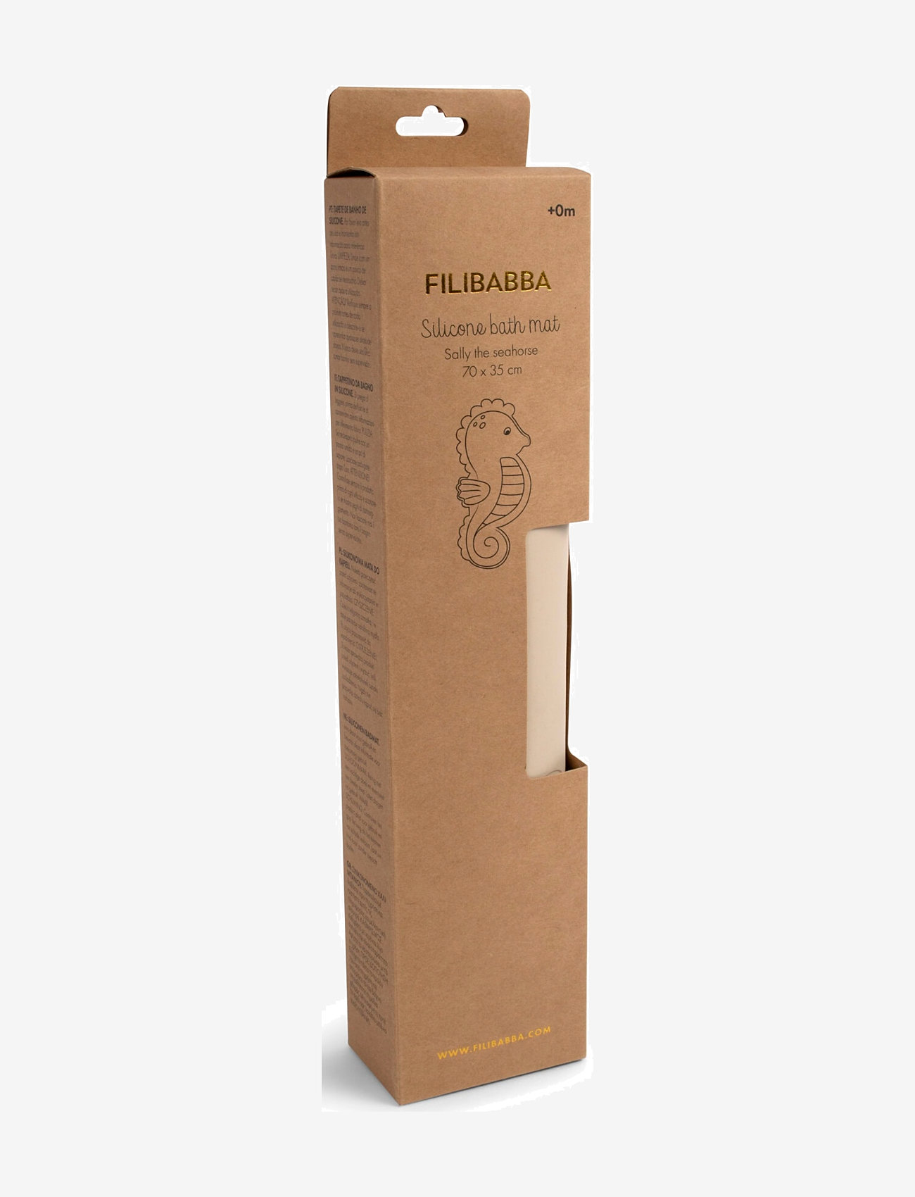 Filibabba - Silicone bath mat - Seahorse - beige - 3