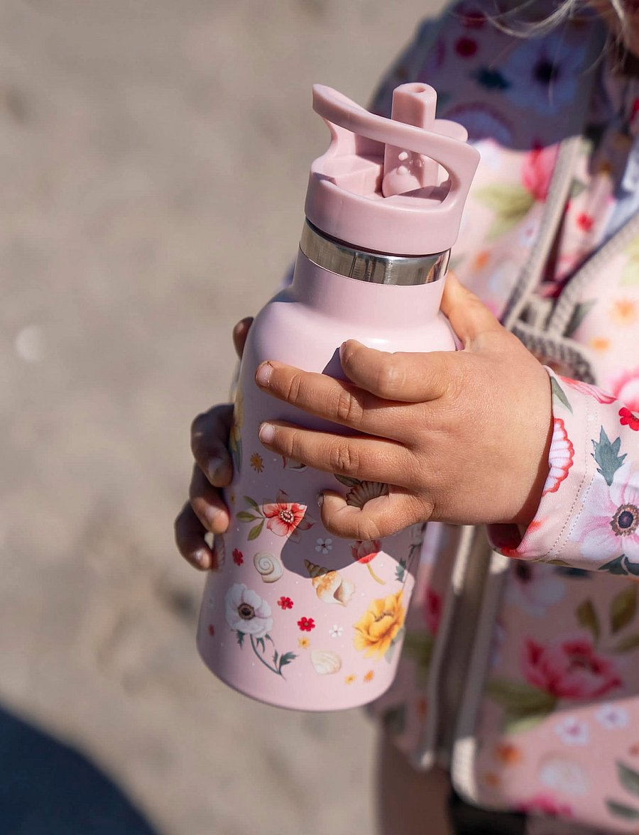 Filibabba - Stainless steel water bottle - Ocean Blossom - rose - 0