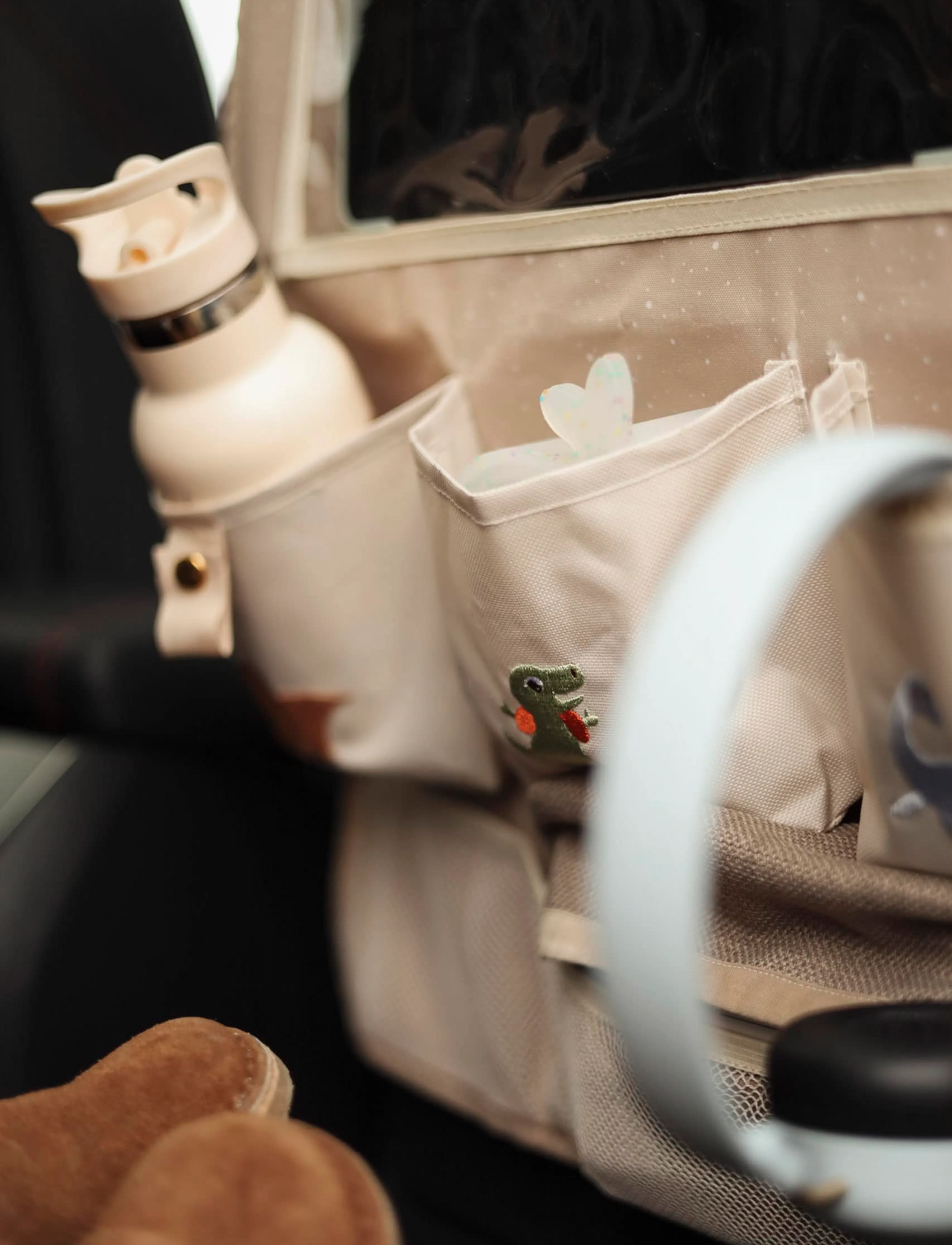 Filibabba - Backseat organizer - Dino beach - rose - 3