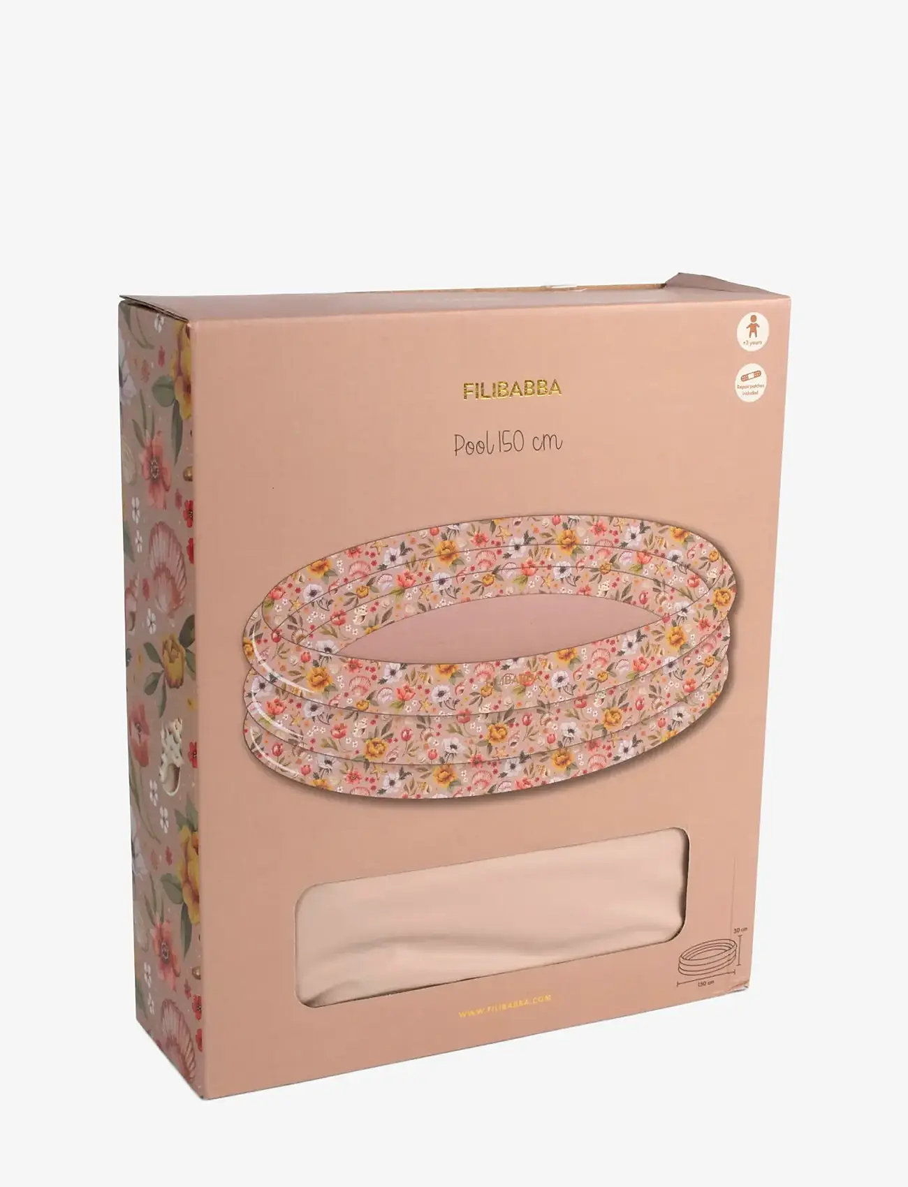 Filibabba - Badebassin 150 cm Alfie - Ocean Blossom - lastebasseinid - pink - 2