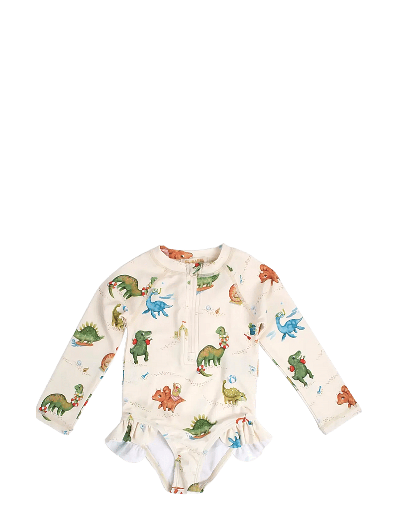 Filibabba - Vilje – UV-dragt 1-2 år – Dino Beach - beige - 1