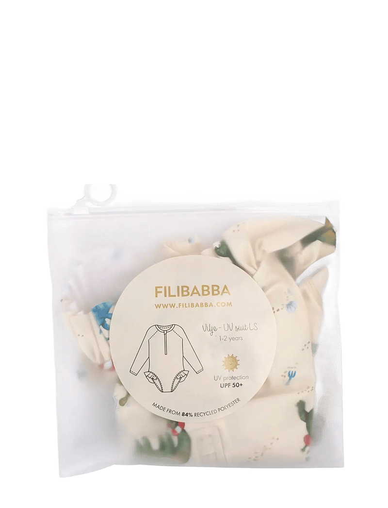 Filibabba - Vilje – UV-dragt 1-2 år – Dino Beach - beige - 3